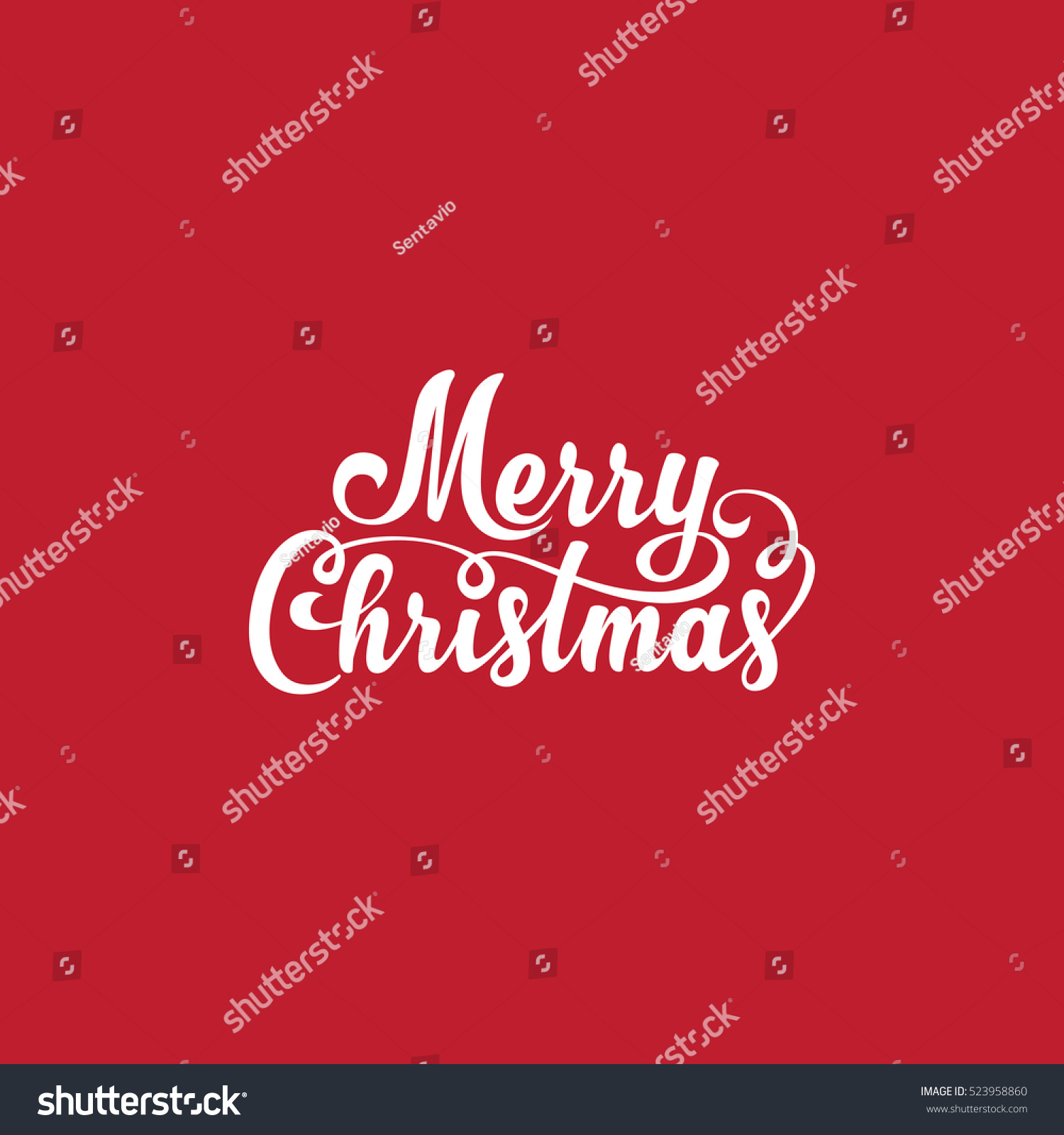 Merry Christmas Vector Text Calligraphic Lettering Stock Vector ...