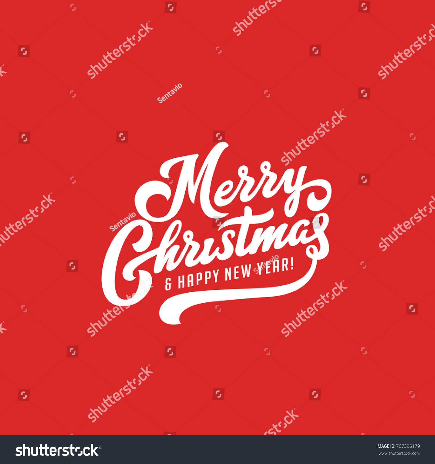 Merry Christmas Vector Text Calligraphic Lettering Stock Vector ...