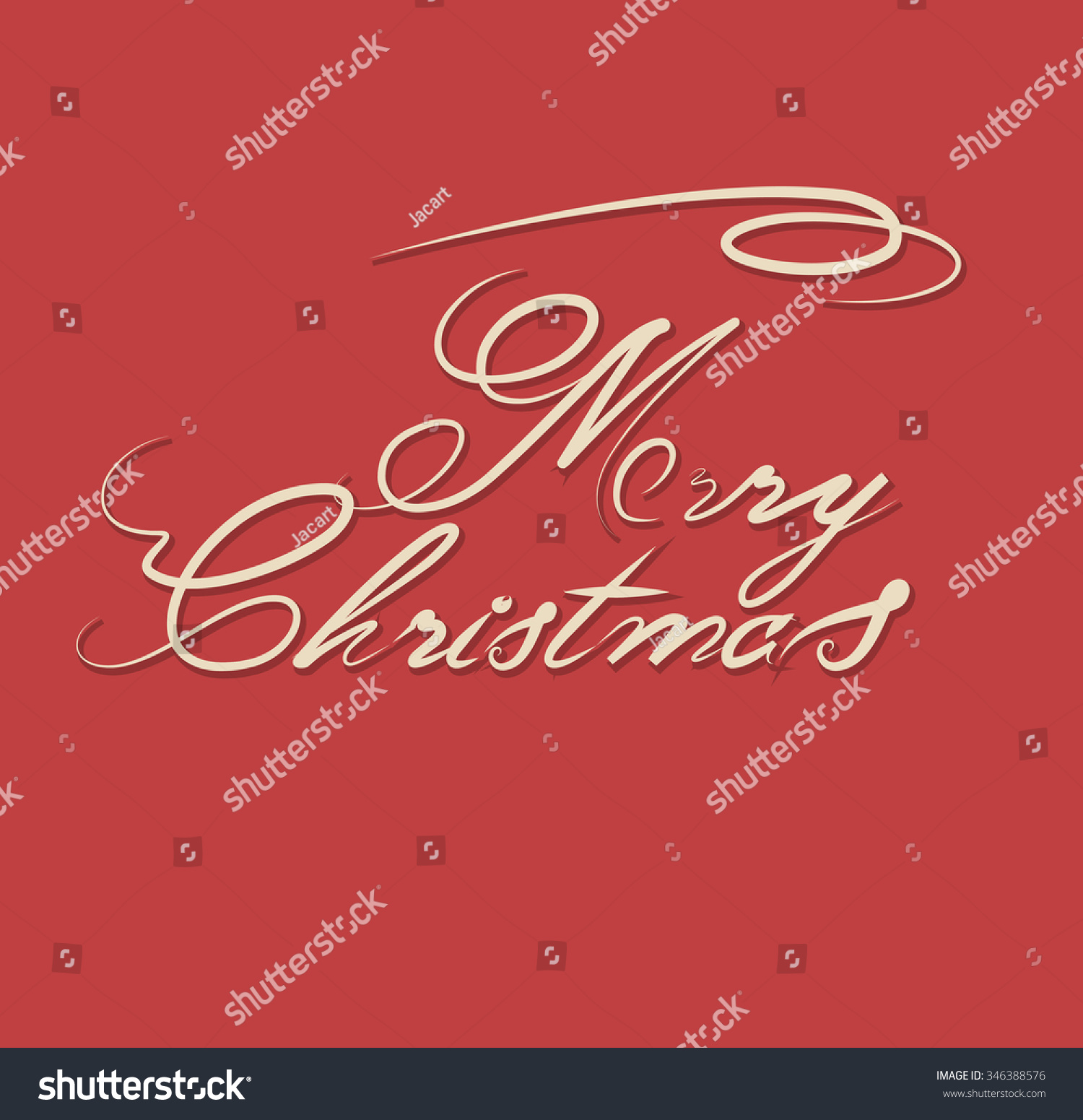 Merry Christmas Vintage Text. Vector Calligraphy For A Card, Brochure ...