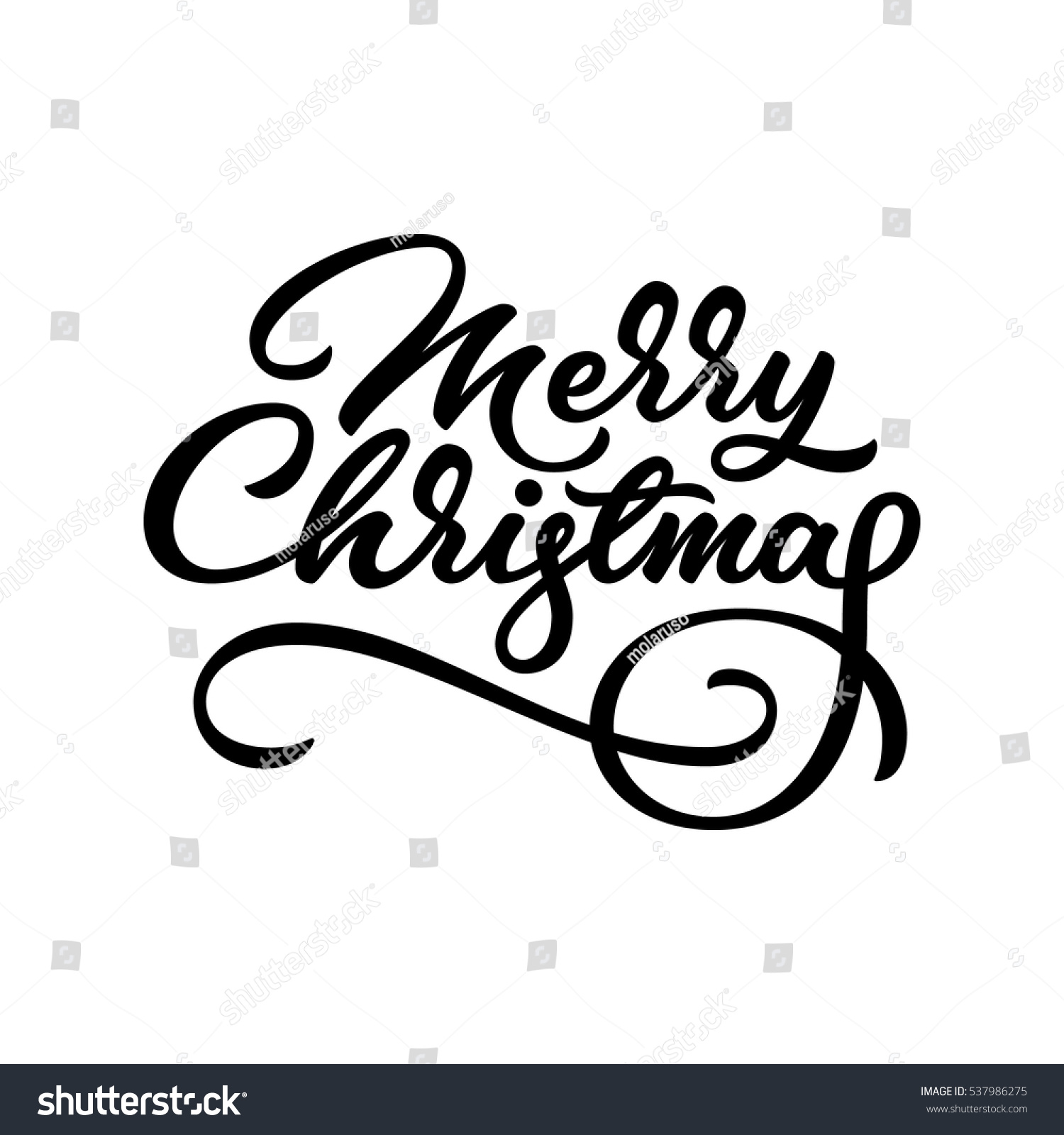 Merry Christmas, Xmas Lettering, Handwritten Calligraphy For Logo ...