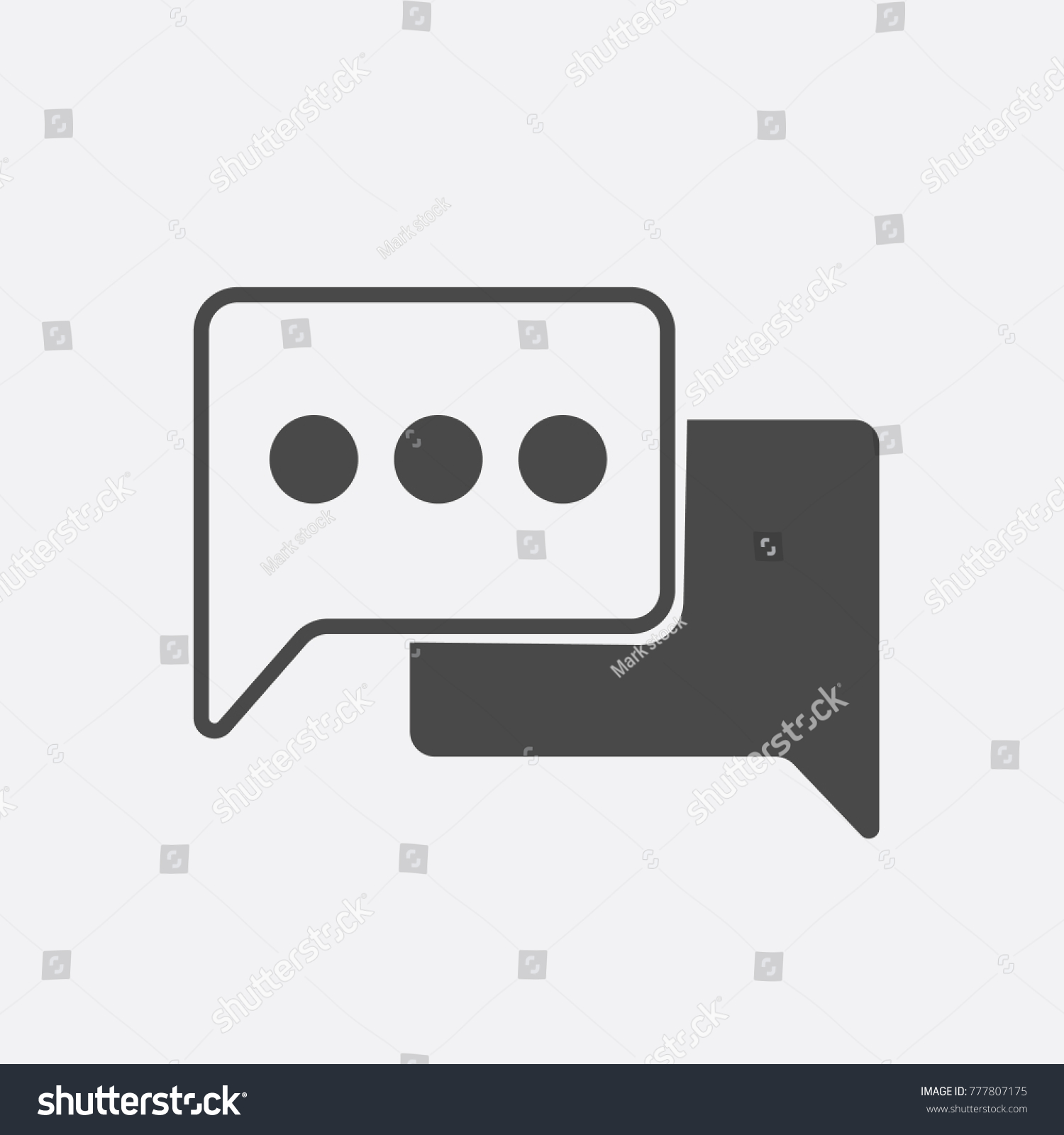 Message Icon Mobile App Computer Pop Stock Vector 777807175