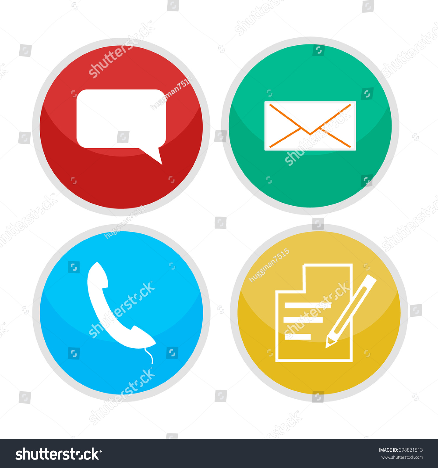 Message Icon Pack Stock Vector (Royalty Free) 398821513 | Shutterstock