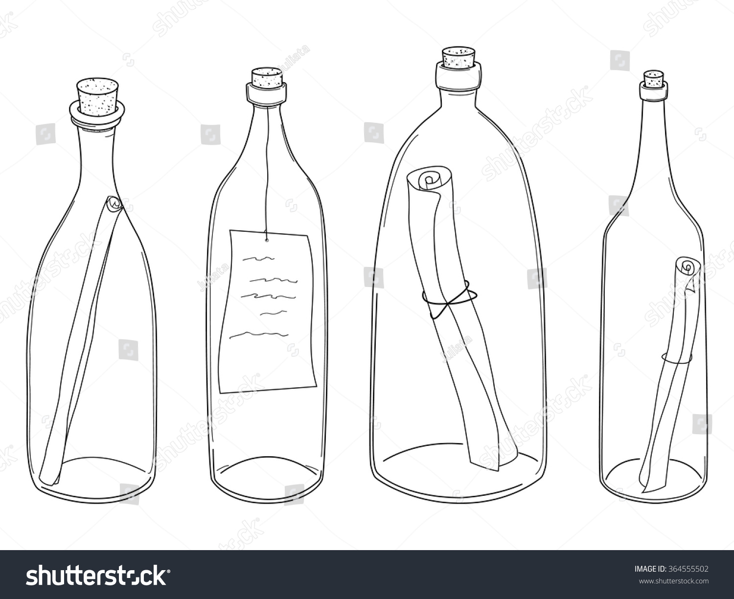 bottle vector message Bottle Stock Vector Hand Set Message Illustration Vector