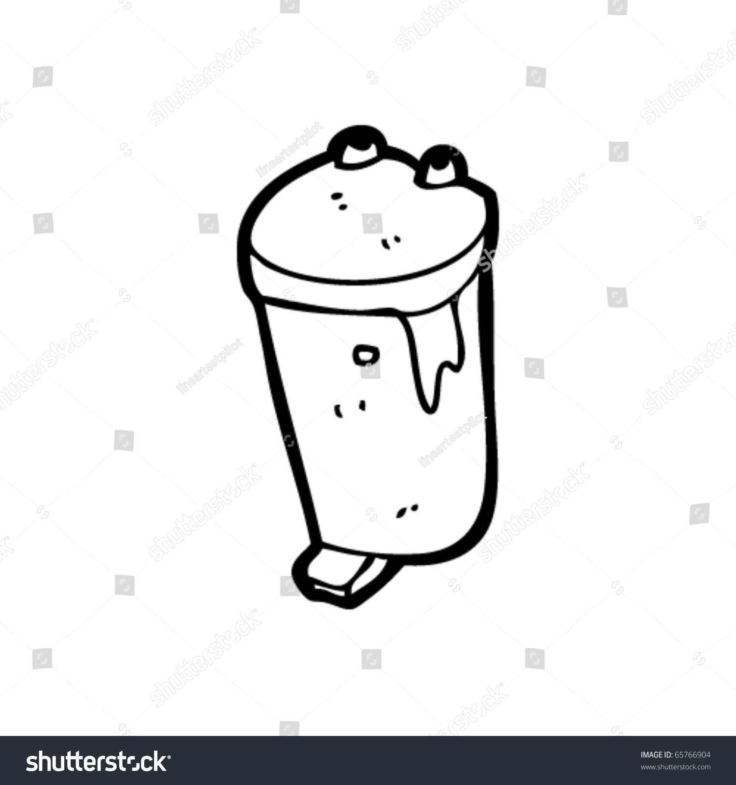 Messy Kitchen Bin Cartoon Stock Vector Illustration 65766904 : Shutterstock