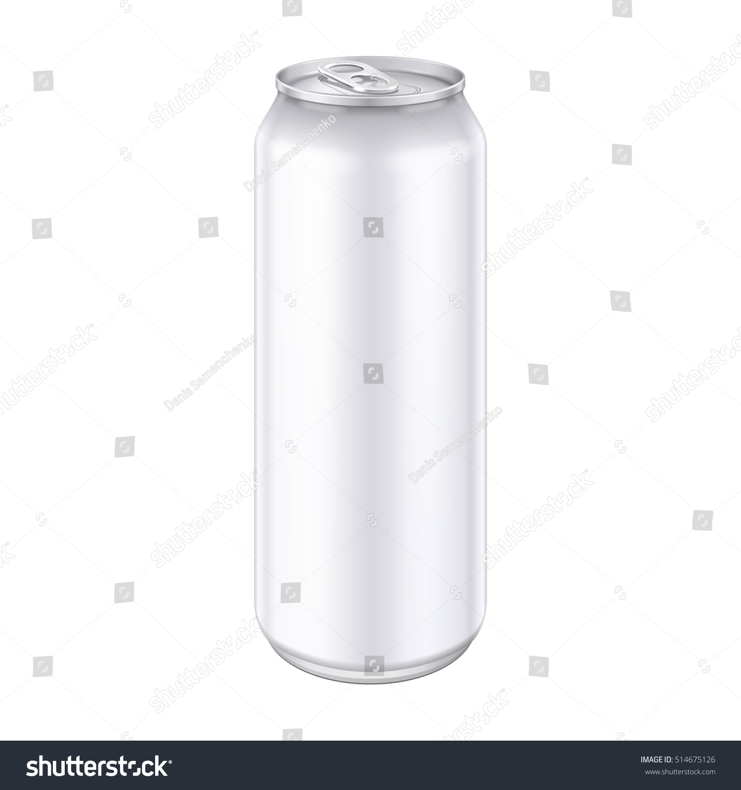 SVG of Metal Aluminum Beverage Drink Can 500ml, 0,5L. Beer, Soda, Lemonade, Juice, Energy. Mockup Template Ready For Your Design. Isolated On White Background. Product Packing. Vector EPS10 svg