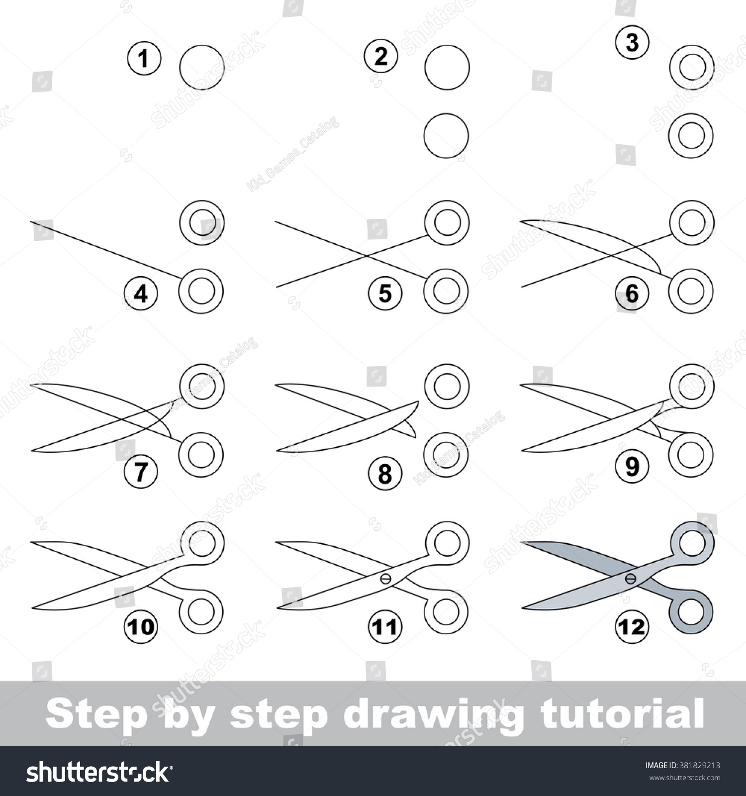 How To Draw Scissors For Kids