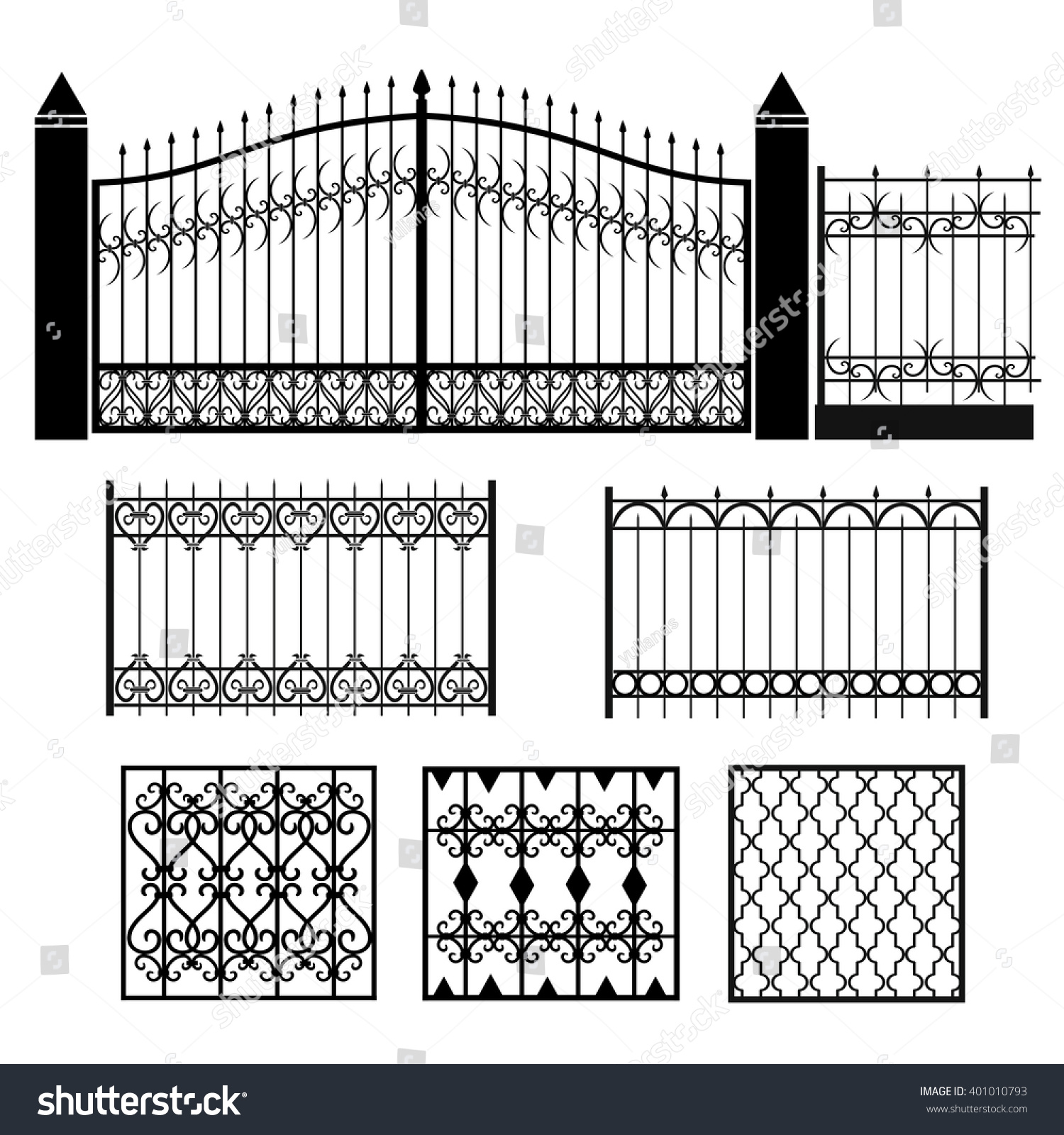 Clip art wrought iron gates