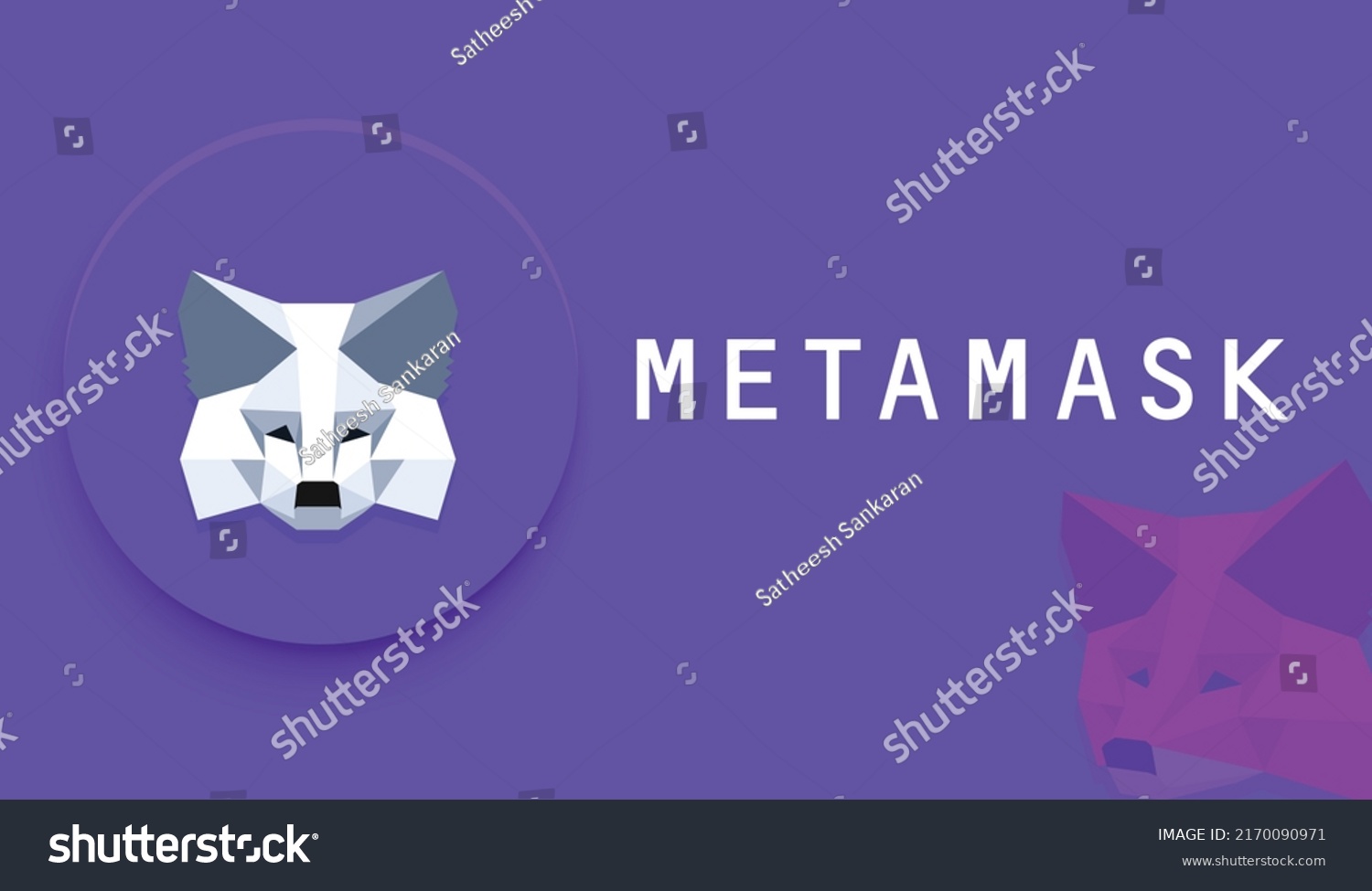 SVG of Metamask crypto currency exchange logo vector illustration background and banner template svg
