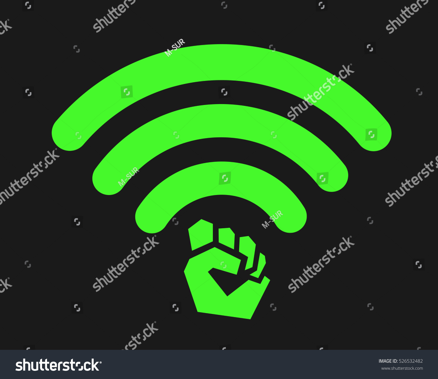 Metaphor Meaning Modified Symbol Wifi Signal Stock Vector Royalty Free