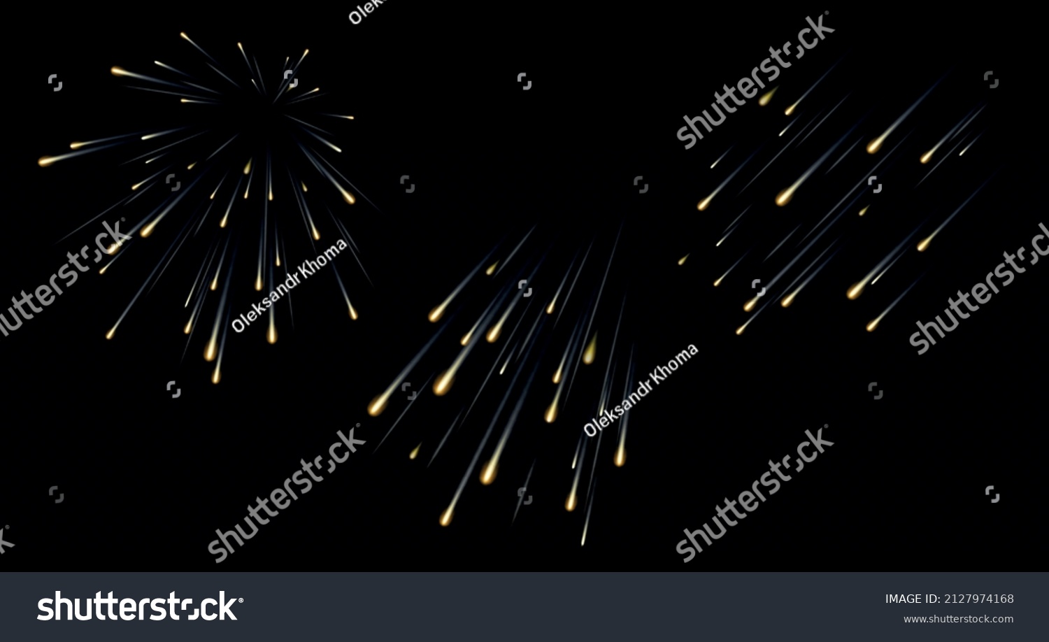 Meteor Shower Vector Clipart Isolated Group Stock Vector (Royalty Free Meteor Shower Vector Clipart Isolated Group Stock Vector (Royalty Free