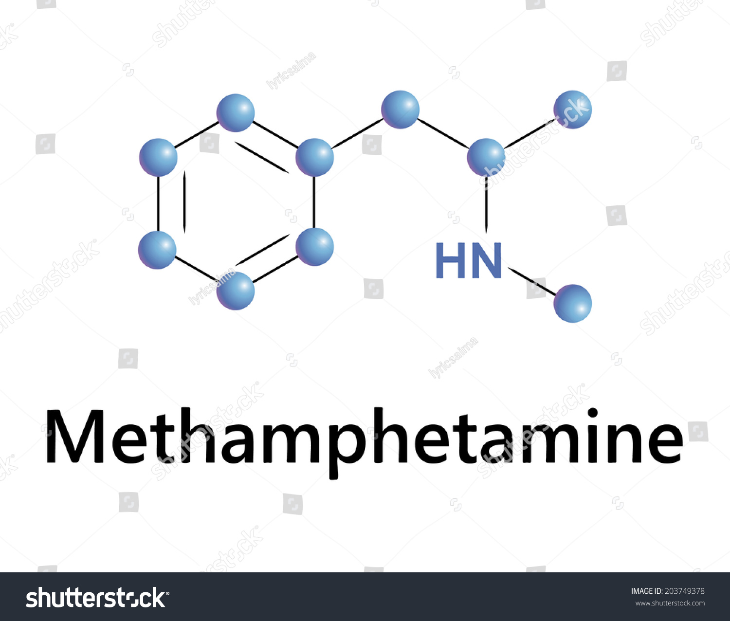 Methamphetamine Chemical Formula Molecule Medical Vector Vector C S N Mi N Ph B N Quy N