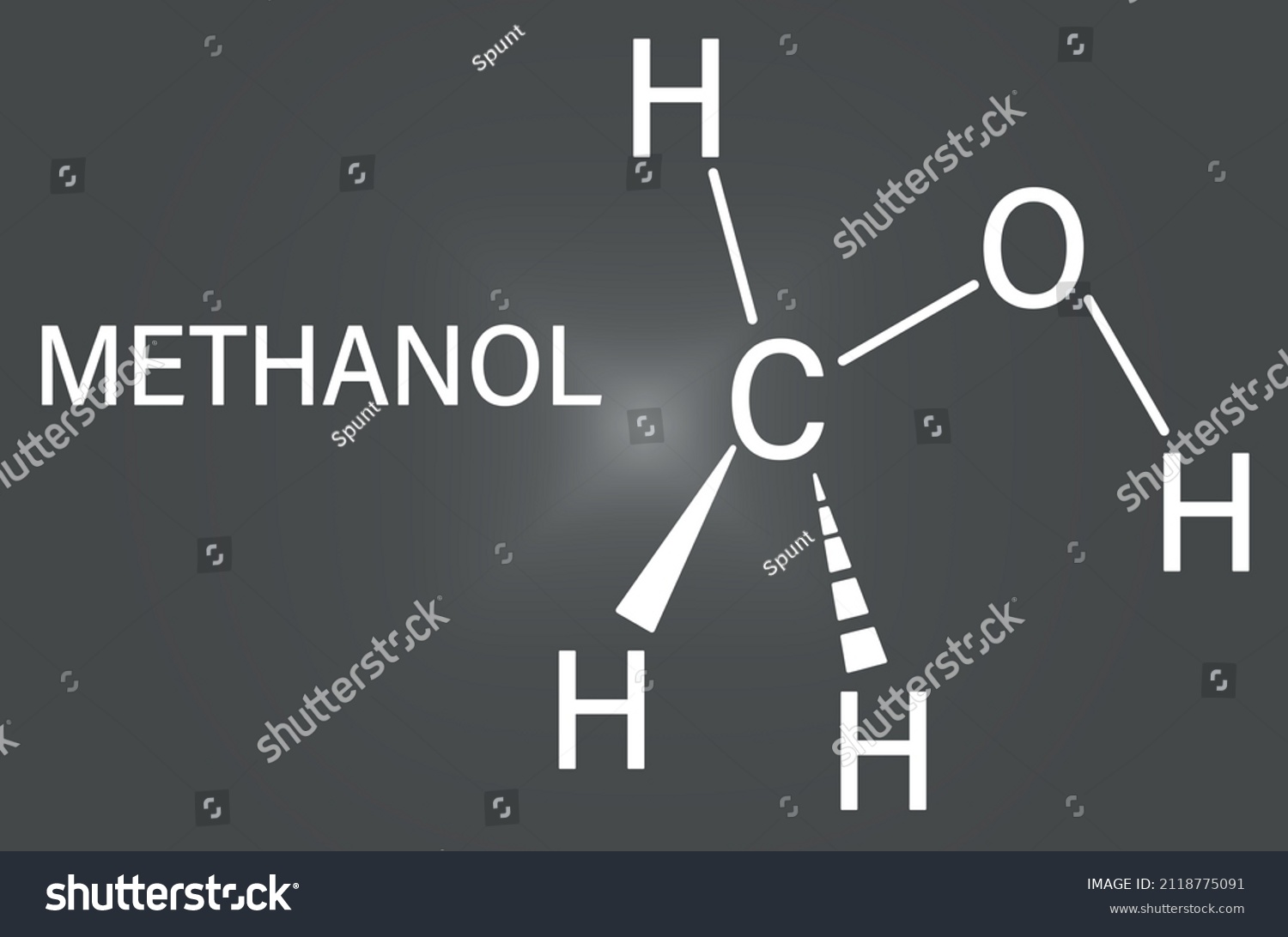 Methanol Methyl Alcohol Meoh Molecule Highly Stock Vector (Royalty Free ...