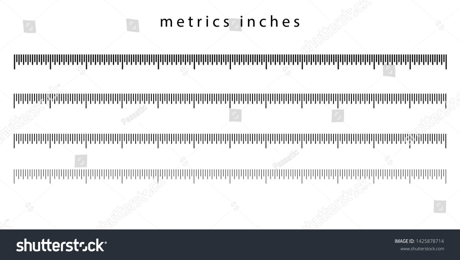 Metric Inches Set Metrics Scales Vector Stock Vector Royalty Free Shutterstock