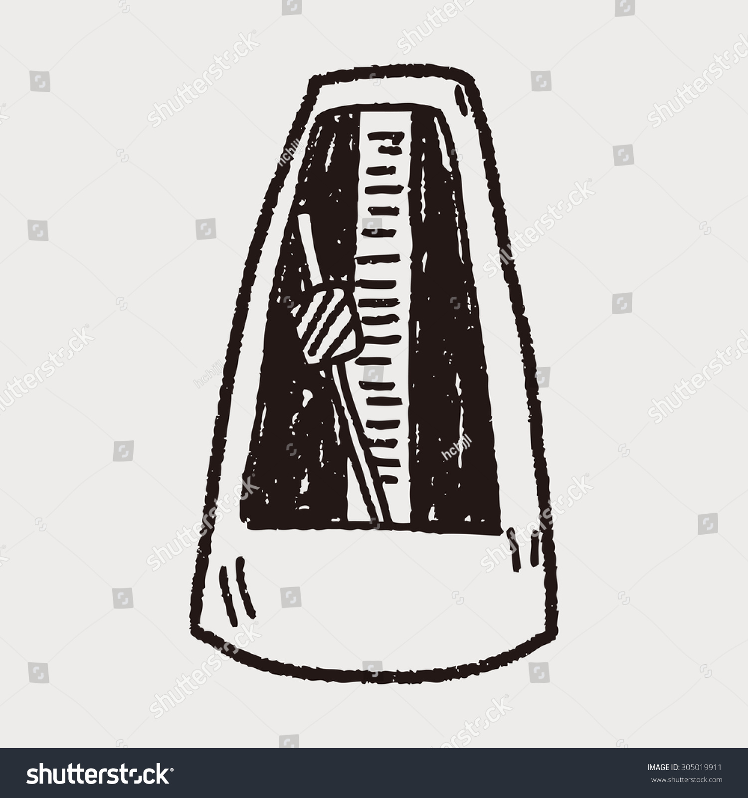 black metronome doodle, musical instrument, sketch clip art preview