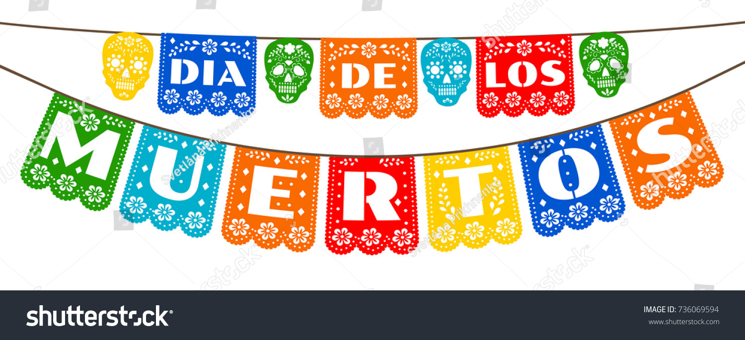 mexican bunting day dead dia de stock vector royalty free 736069594 https www shutterstock com image vector mexican bunting day dead dia de 736069594