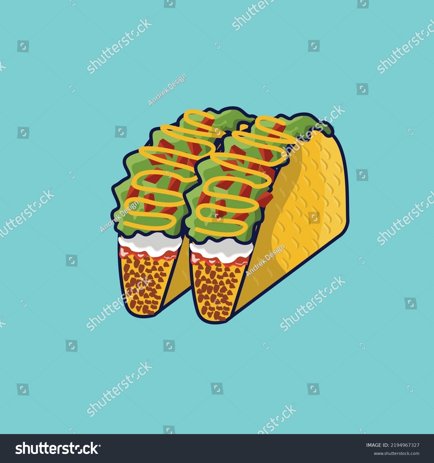 SVG of mexican food taco vector illustration svg