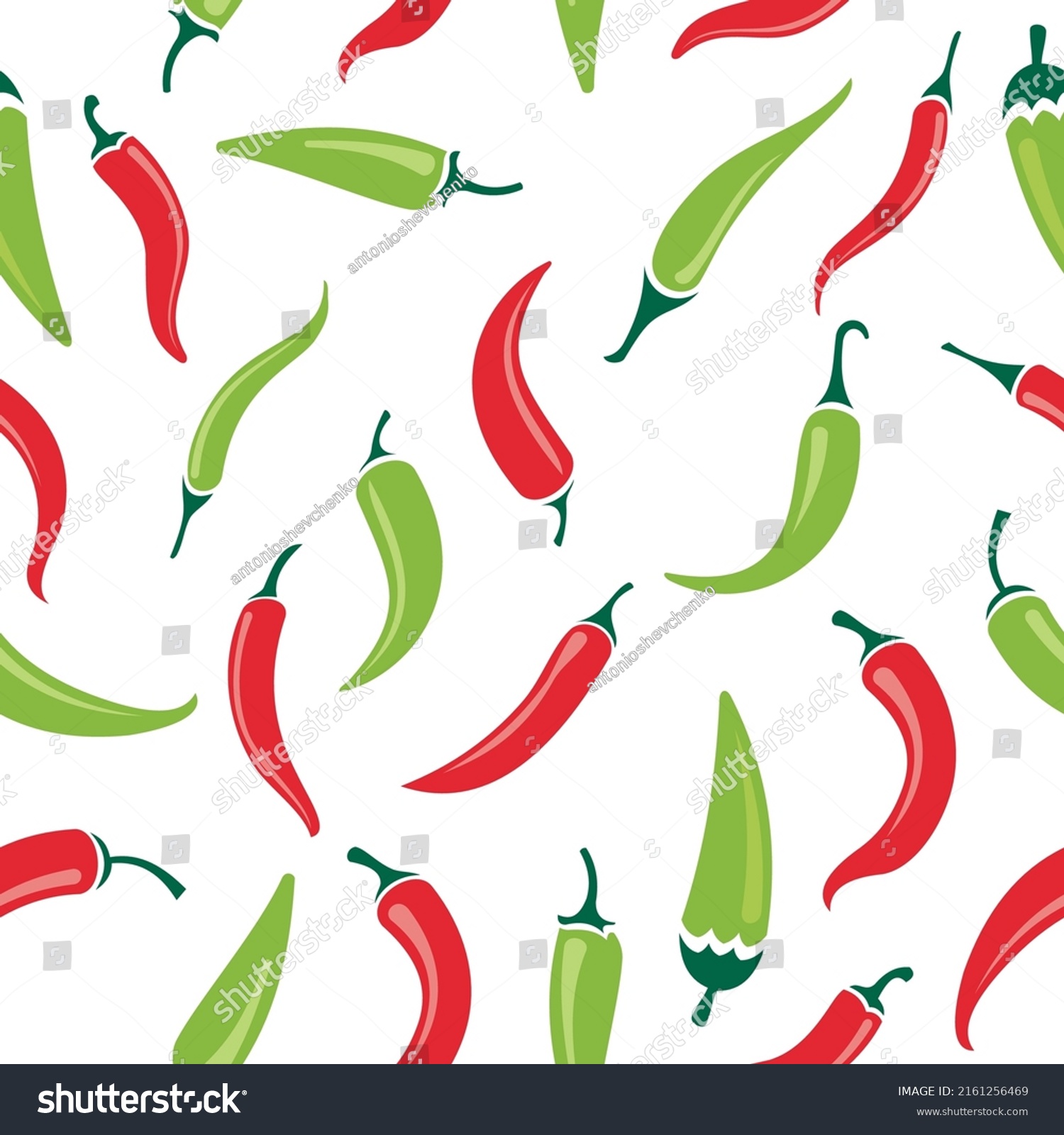 Mexican Jalapeno Hot Chili Pepper Colors Stock Vector (Royalty Free ...