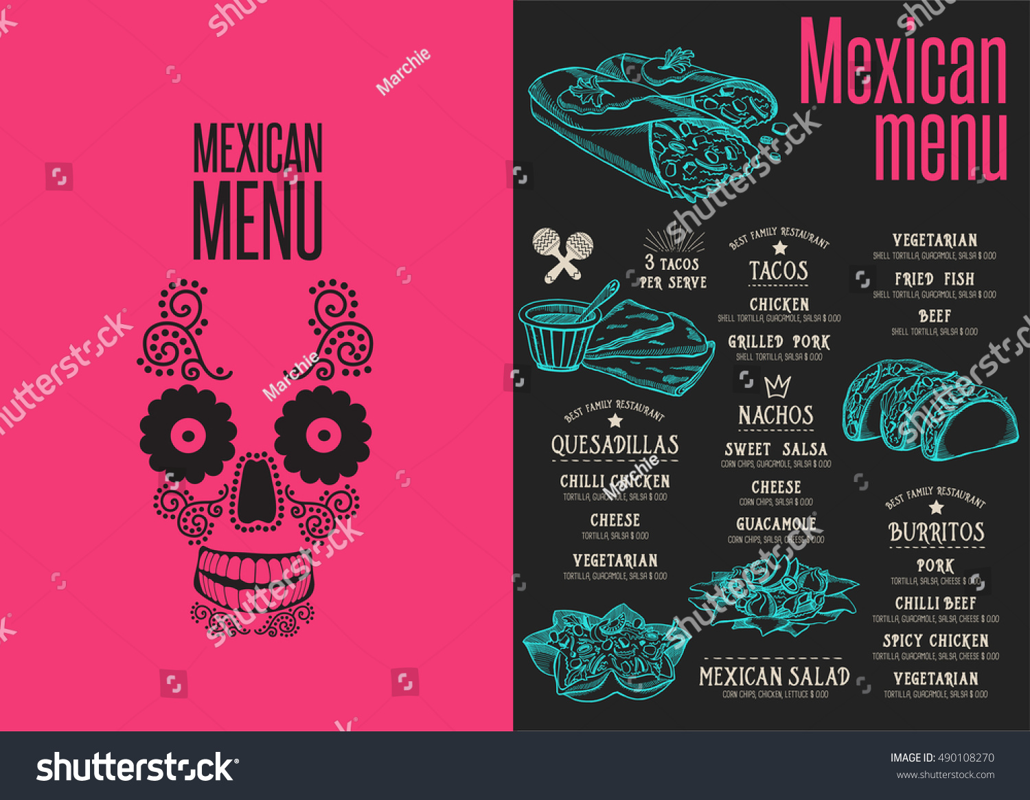 Mexican Menu Placemat Food Restaurant Brochure Image Vectorielle De mexican-menu-placemat-food-restaurant-brochure-image-vectorielle-de