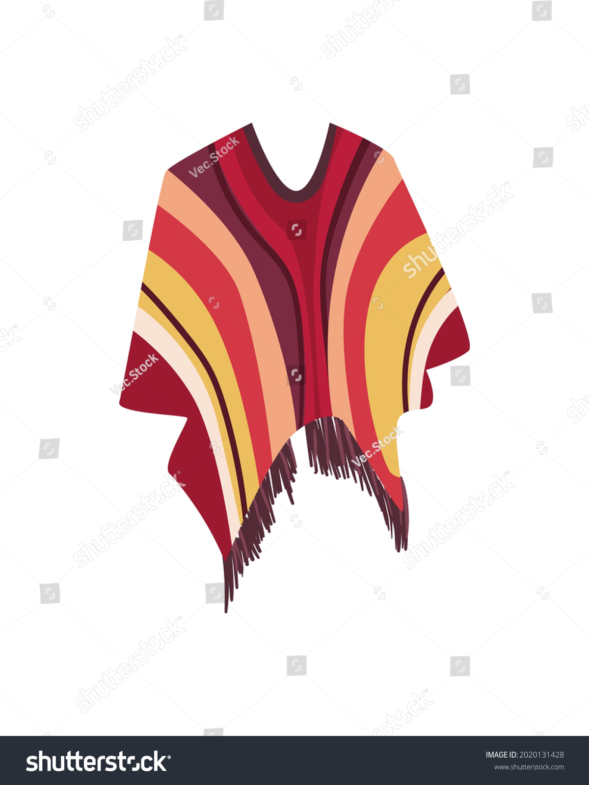 Mexican Poncho Accessory Traditional Icon Stock Vector (Royalty Free ...