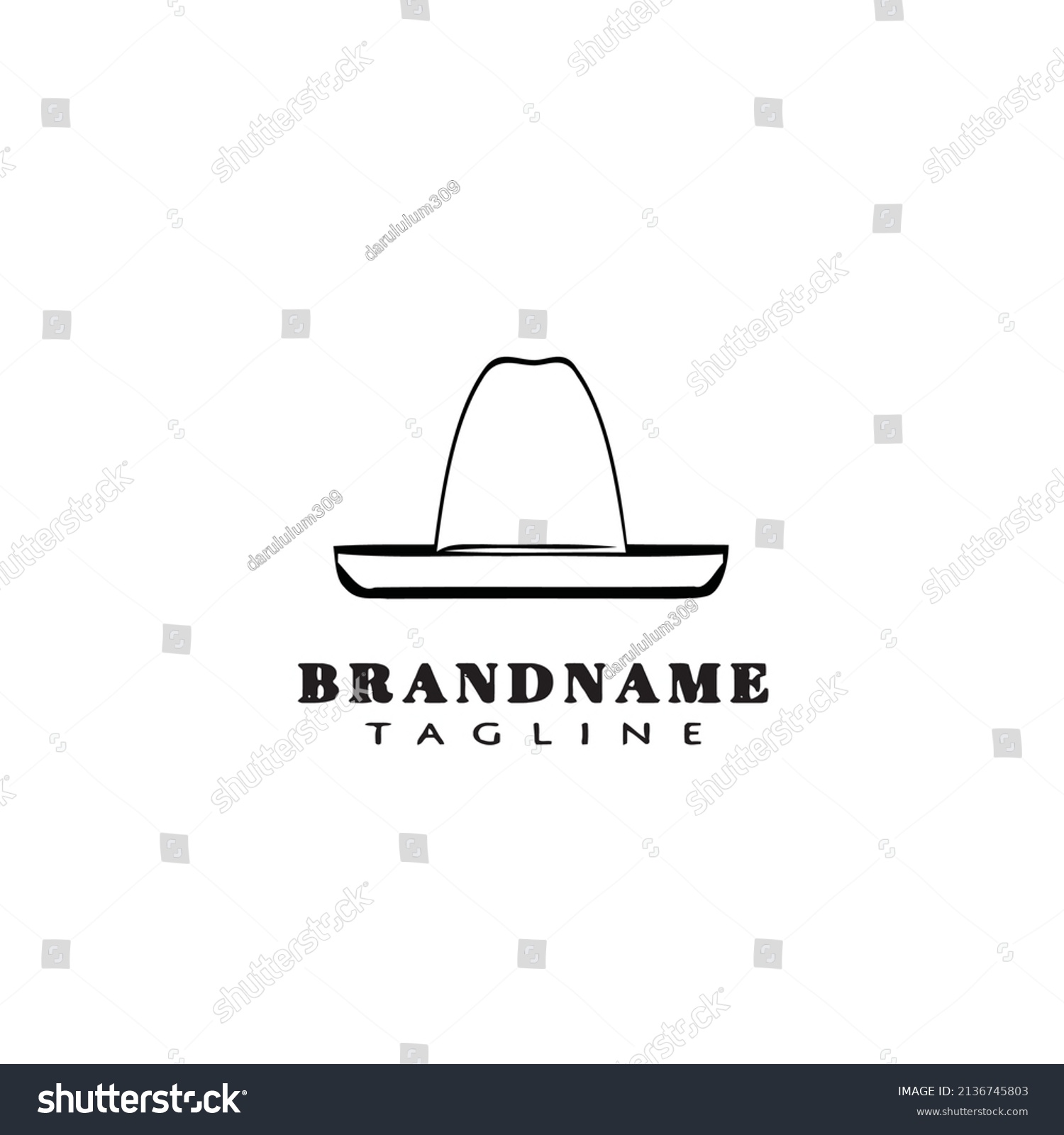 Mexican Sombrero Hat Logo Cartoon Icon Stock Vector (Royalty Free ...