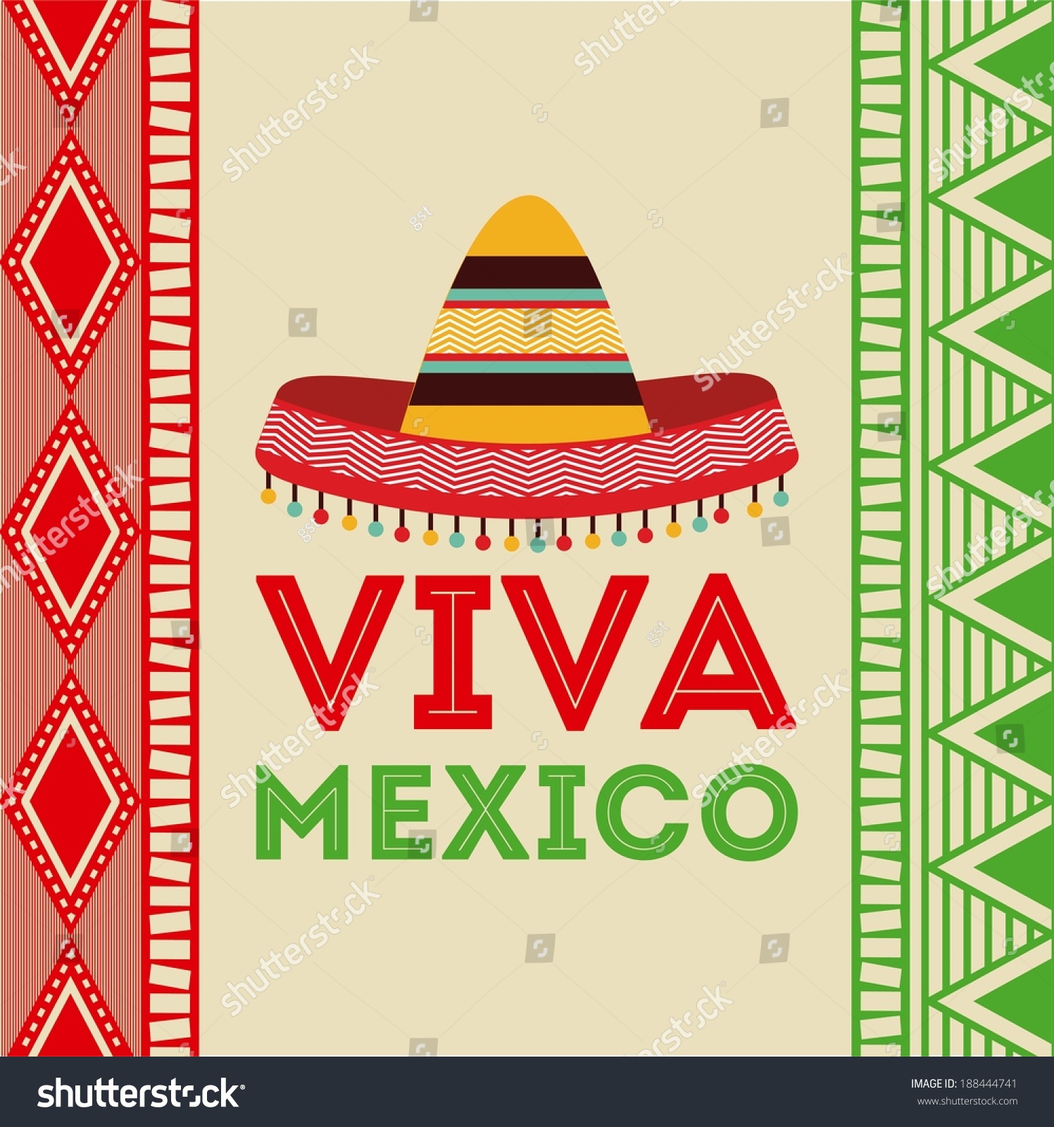 Mexico Design Over Colorful Background Vector Stock Vector (Royalty ...