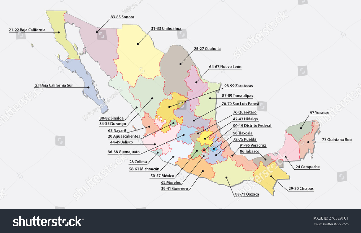 Mexico Zip Code Map