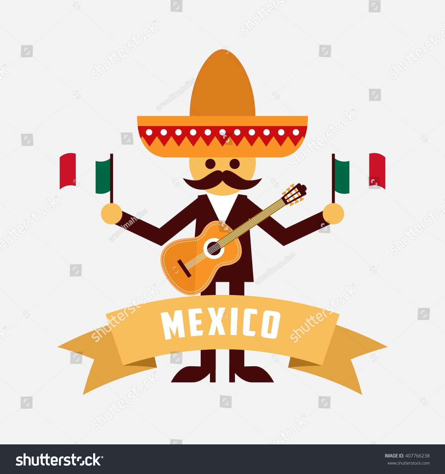 Mexico Themes Template Stock Vector (Royalty Free) 407766238