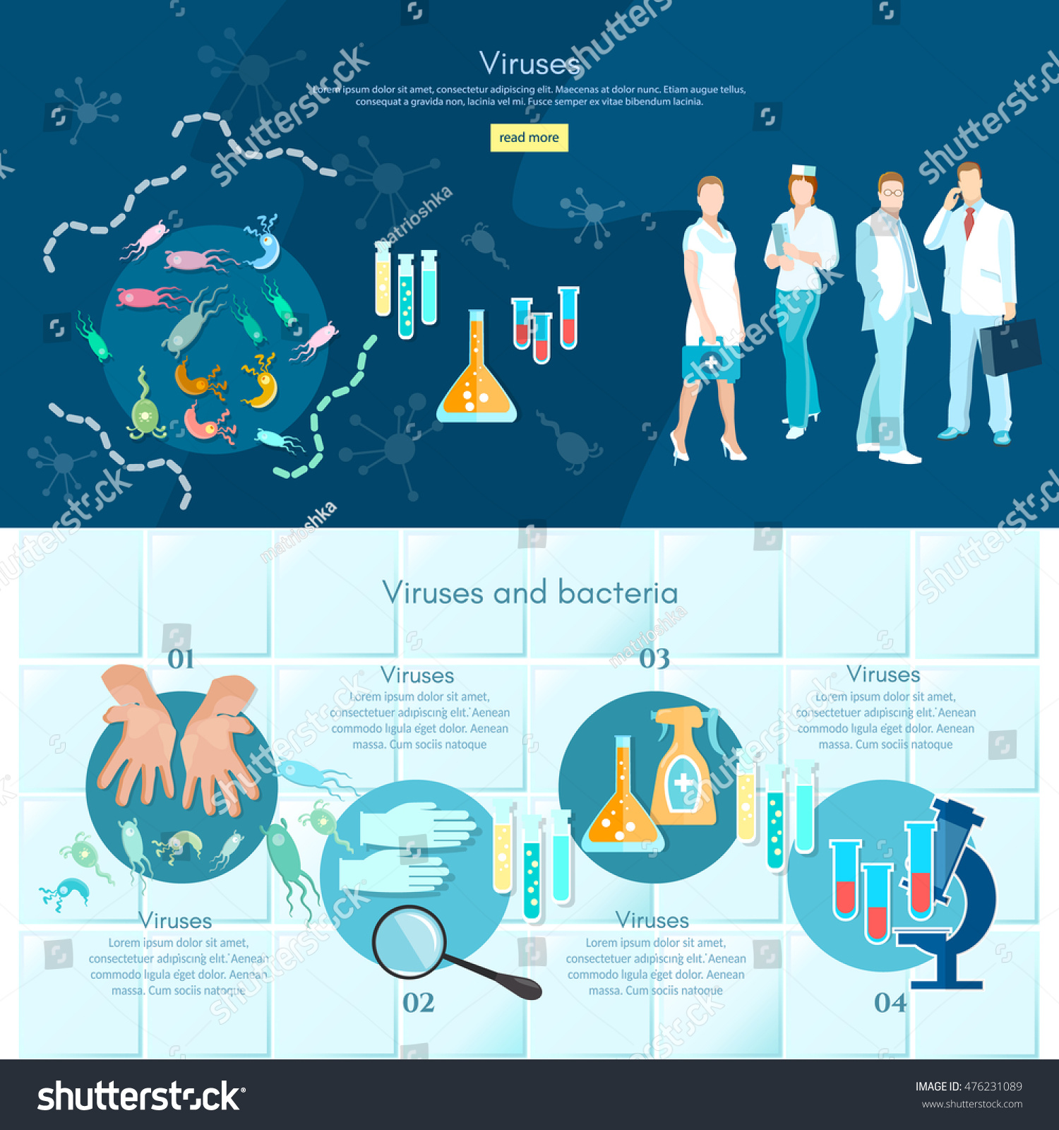 Microbiology Infographics Medical Analysis Medical Research: Vector De ...