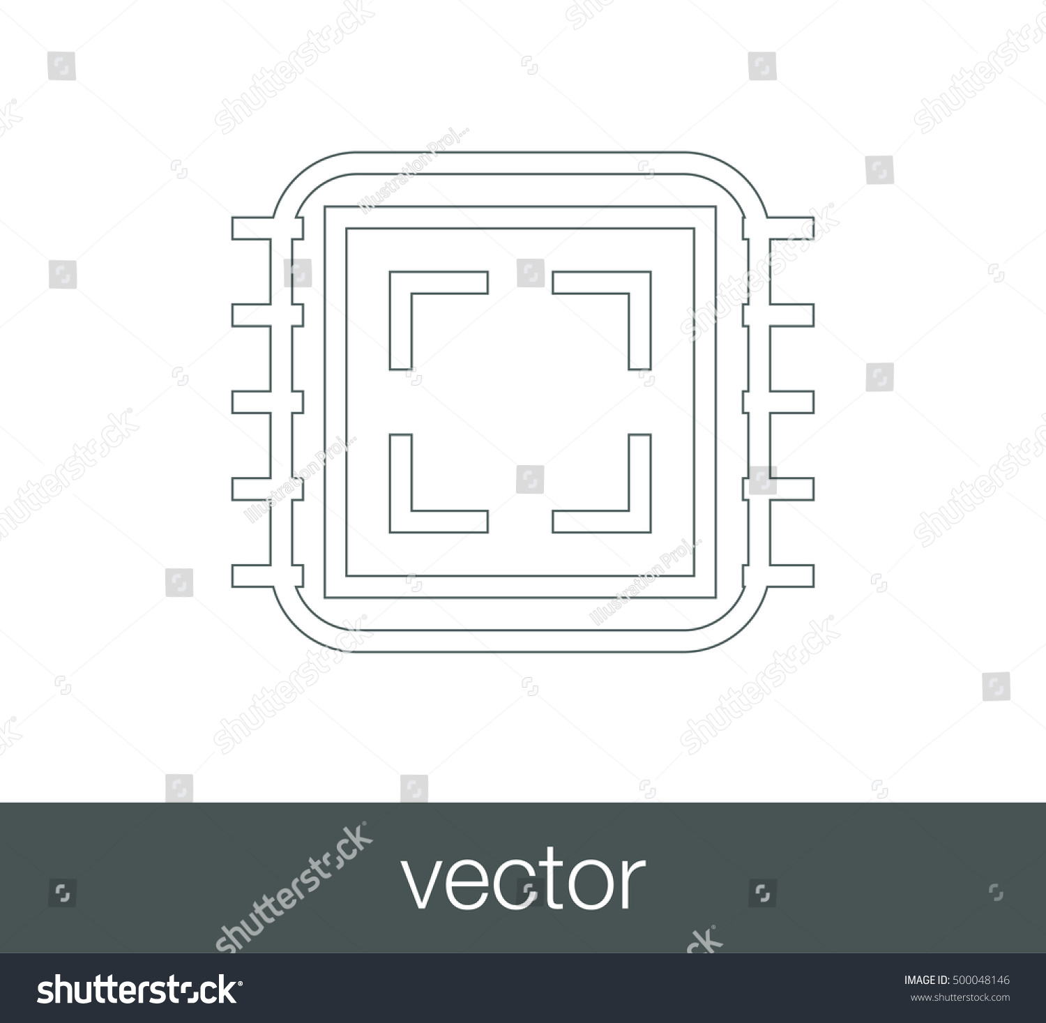 Microchip Icon Stock Vector 500048146 - Shutterstock