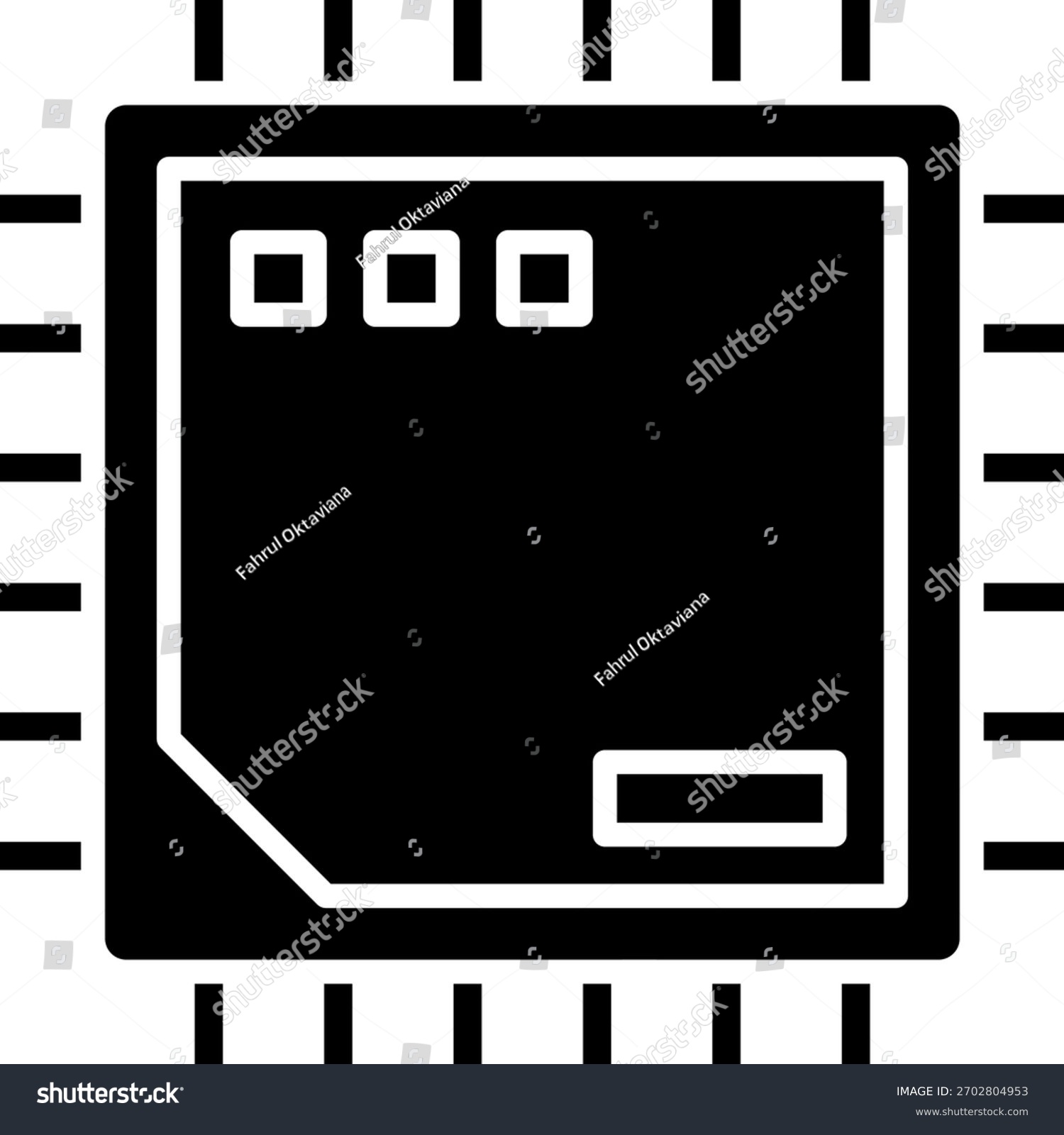 black and white cpu chip design clip art preview