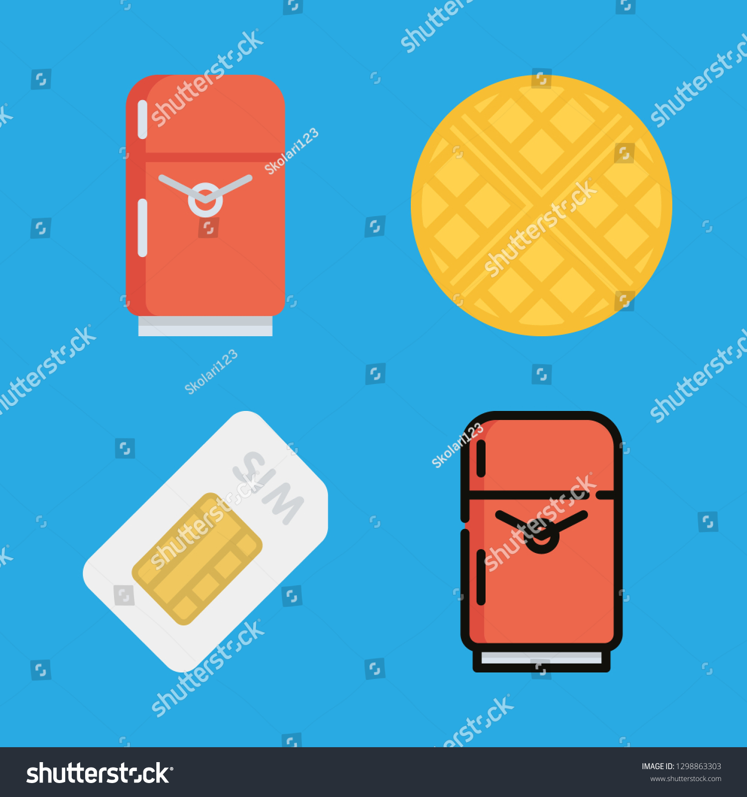 SVG of microchip icons set with wafer, sim card and electronic vector set svg