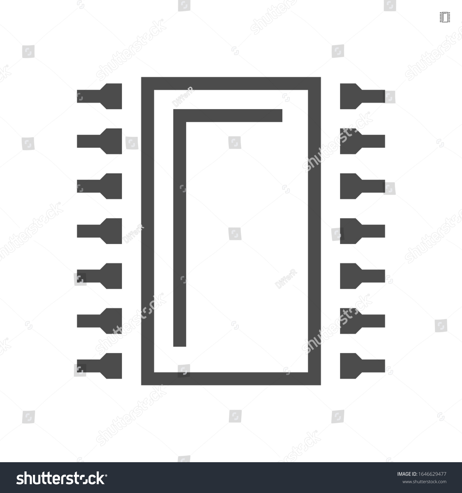 SVG of Microchip processor vector icon design on white background. svg