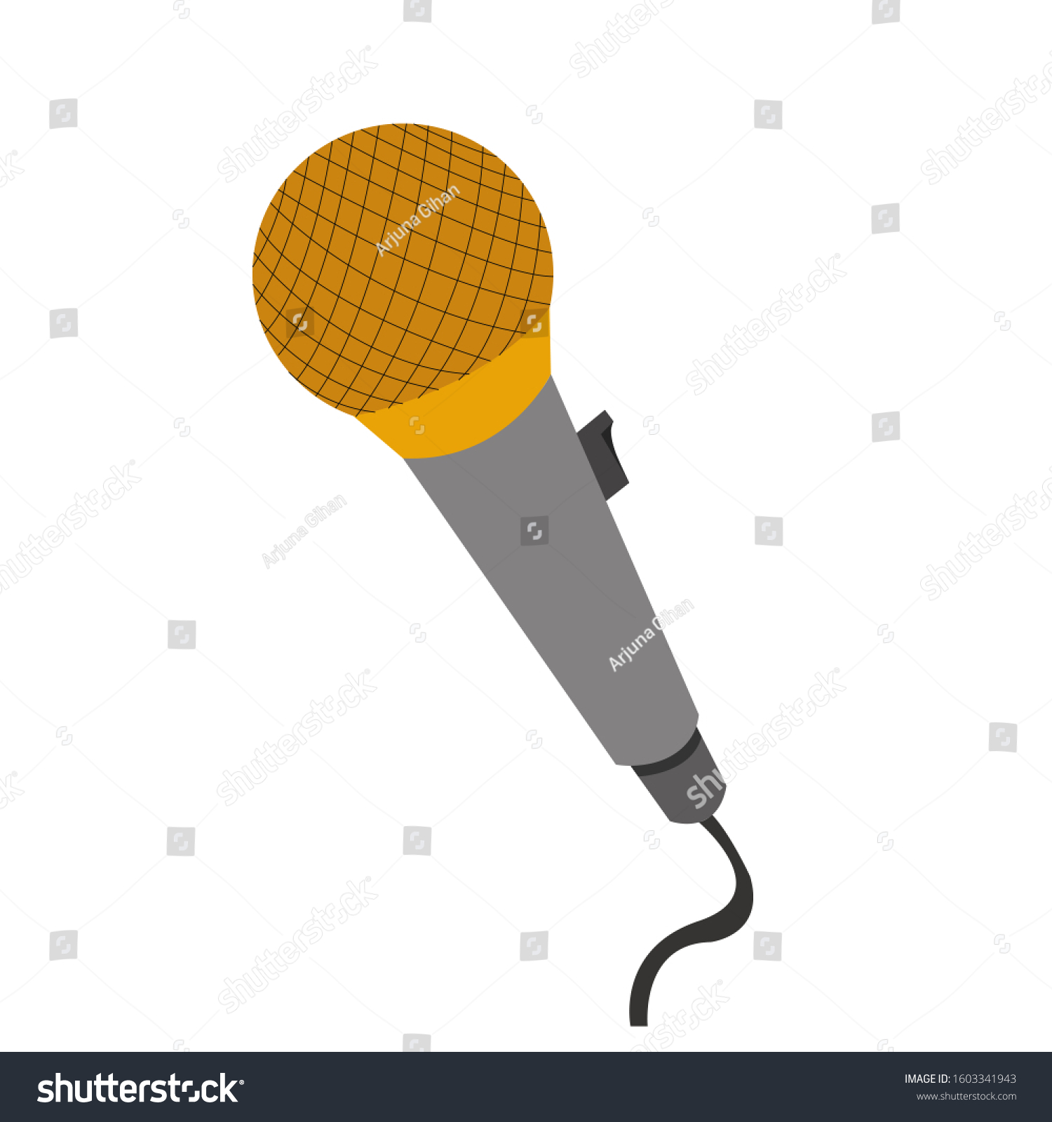 Microphone Vector Clip Art Stock Vector (Royalty Free) 1603341943 ...