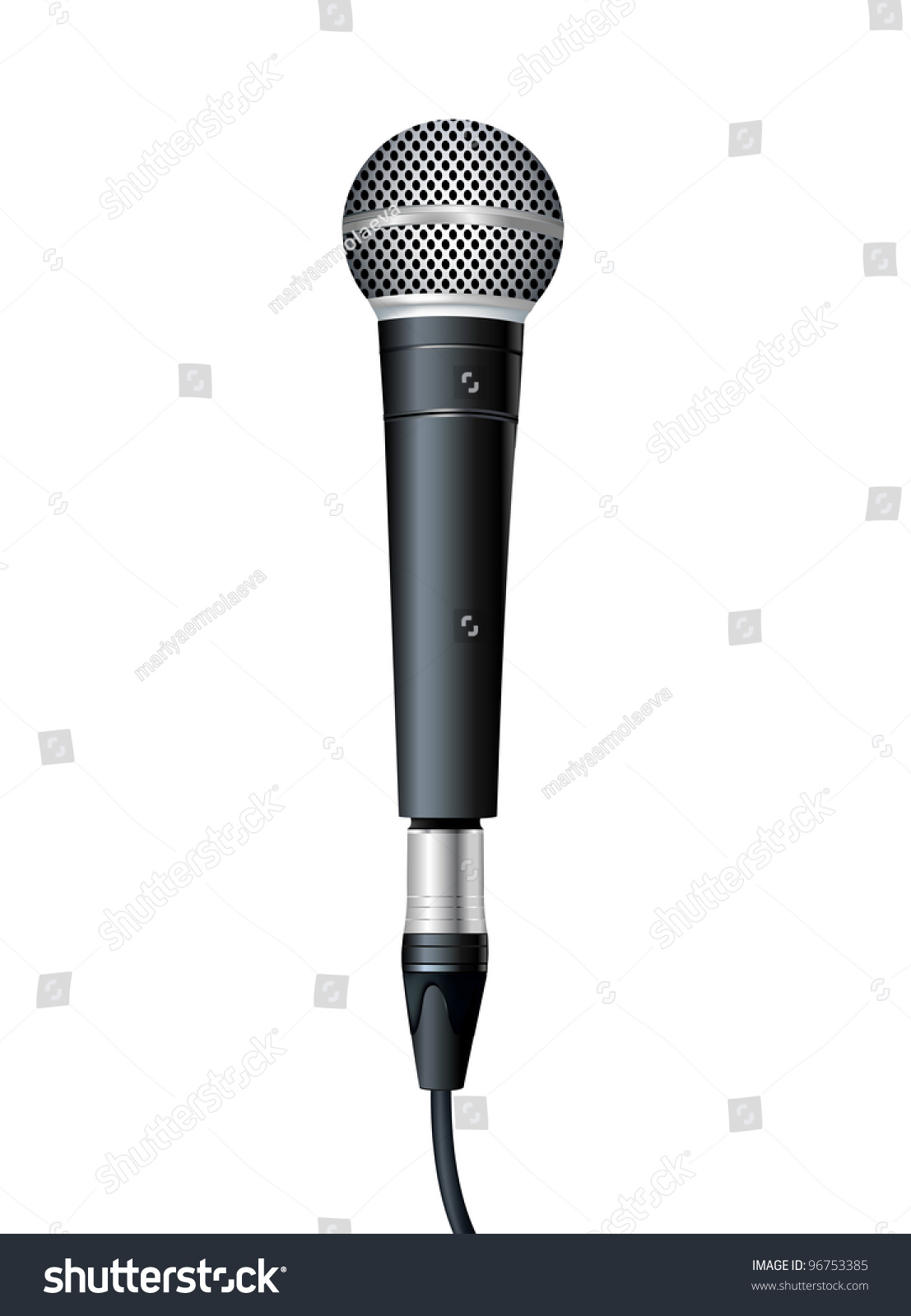 Microphone Vector Illustration Stock Vector 96753385 - Shutterstock