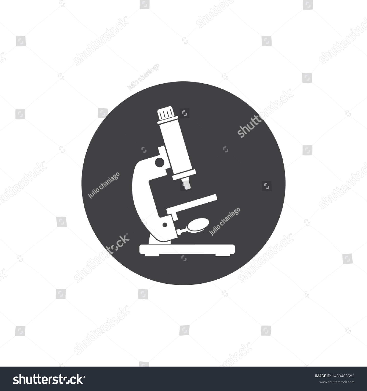 Microscope Logo Icon Vector Illustration Design Stock Vector Royalty Free 1439483582 7958