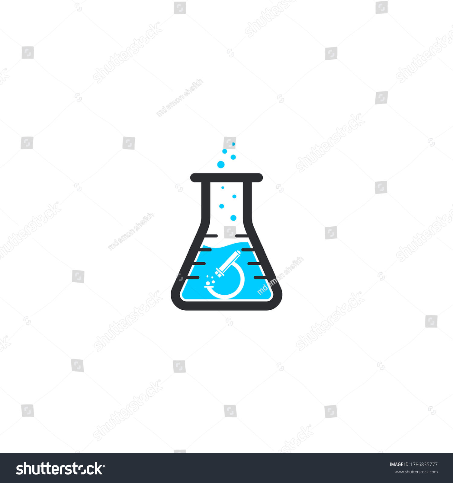 Microscope Medical Laboratory Logo Logo Design Stock Vector (Royalty ...