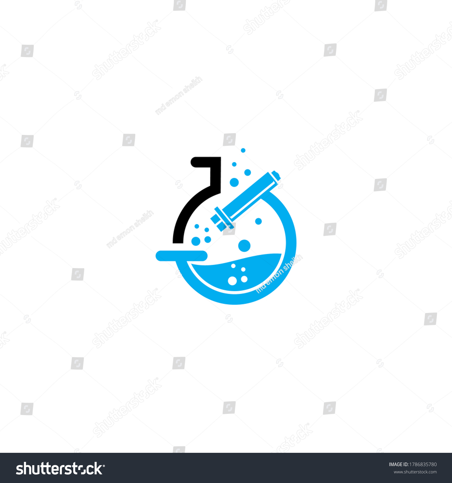 Microscope Medical Laboratory Logo Logo Design Stock Vector Royalty