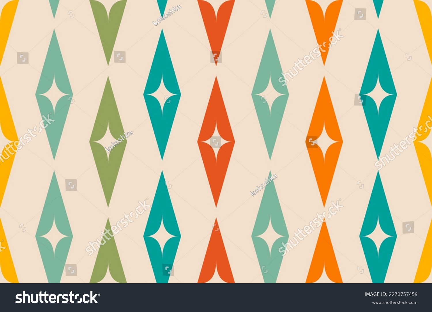 SVG of Mid-century modern atomic age background in teal and orange. Ideal for wallpaper and fabric design. svg