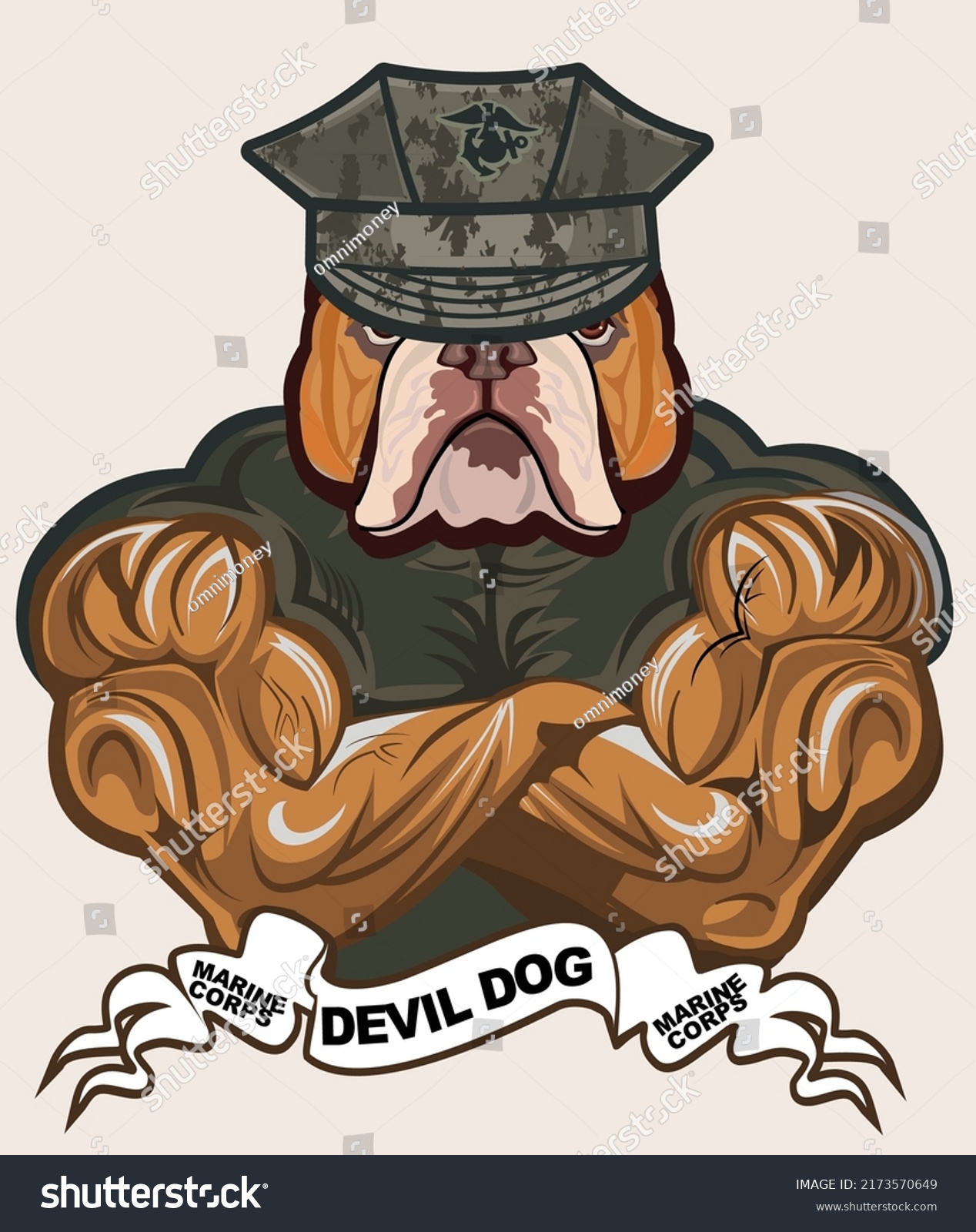 Military Bulldog Marine Corps Devil Dog Stock Vector (Royalty Free ...