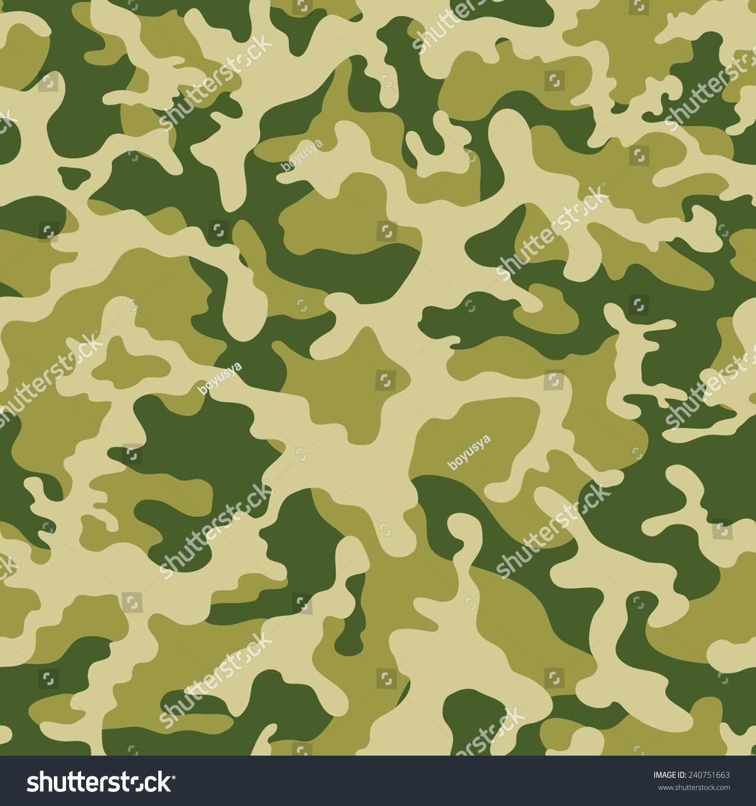Military Camouflage Seamless Pattern. Vector Seamless Pattern With ...