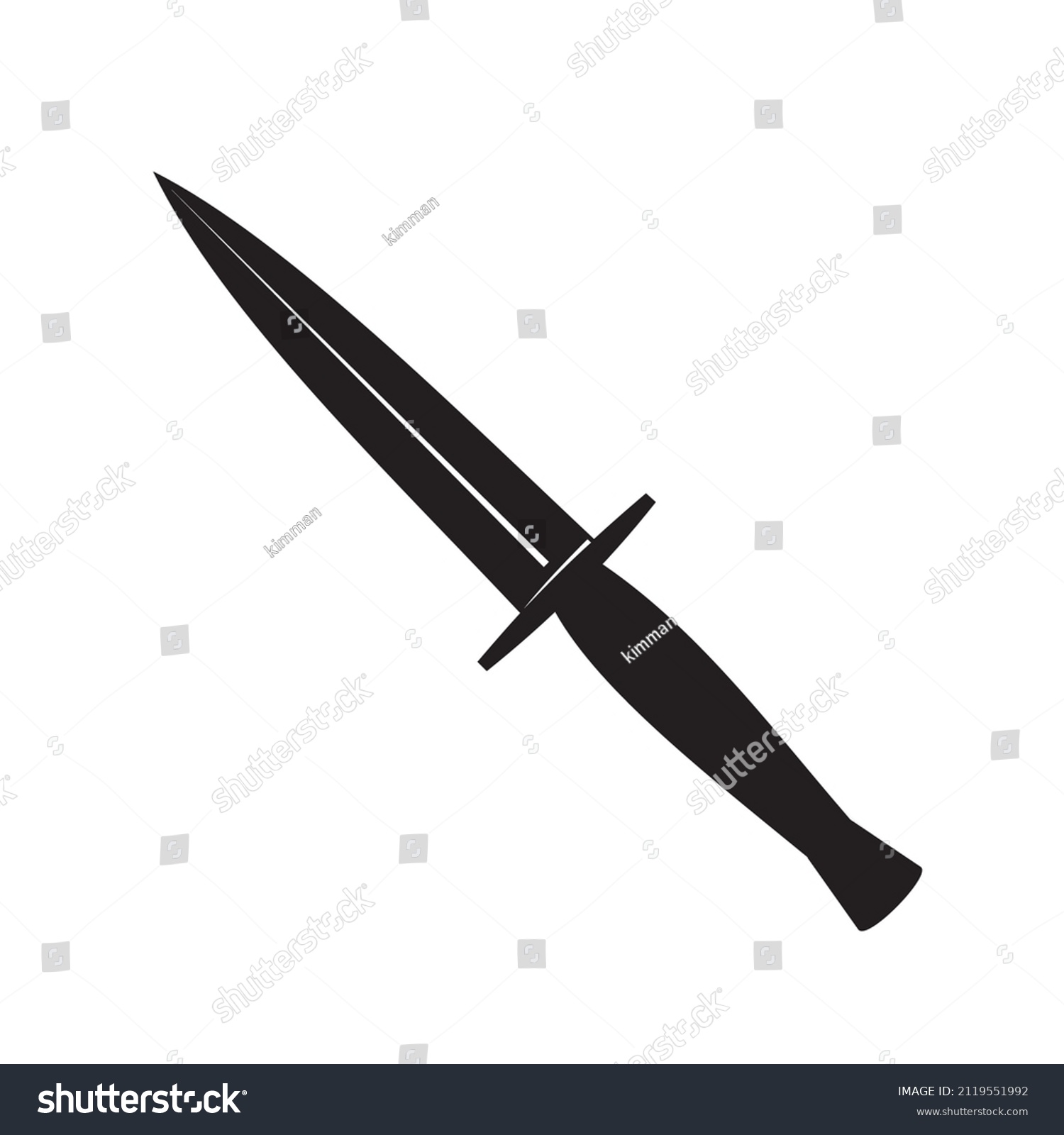 Military Combat Knife Vector Image Stock Vector (Royalty Free) 2119551992