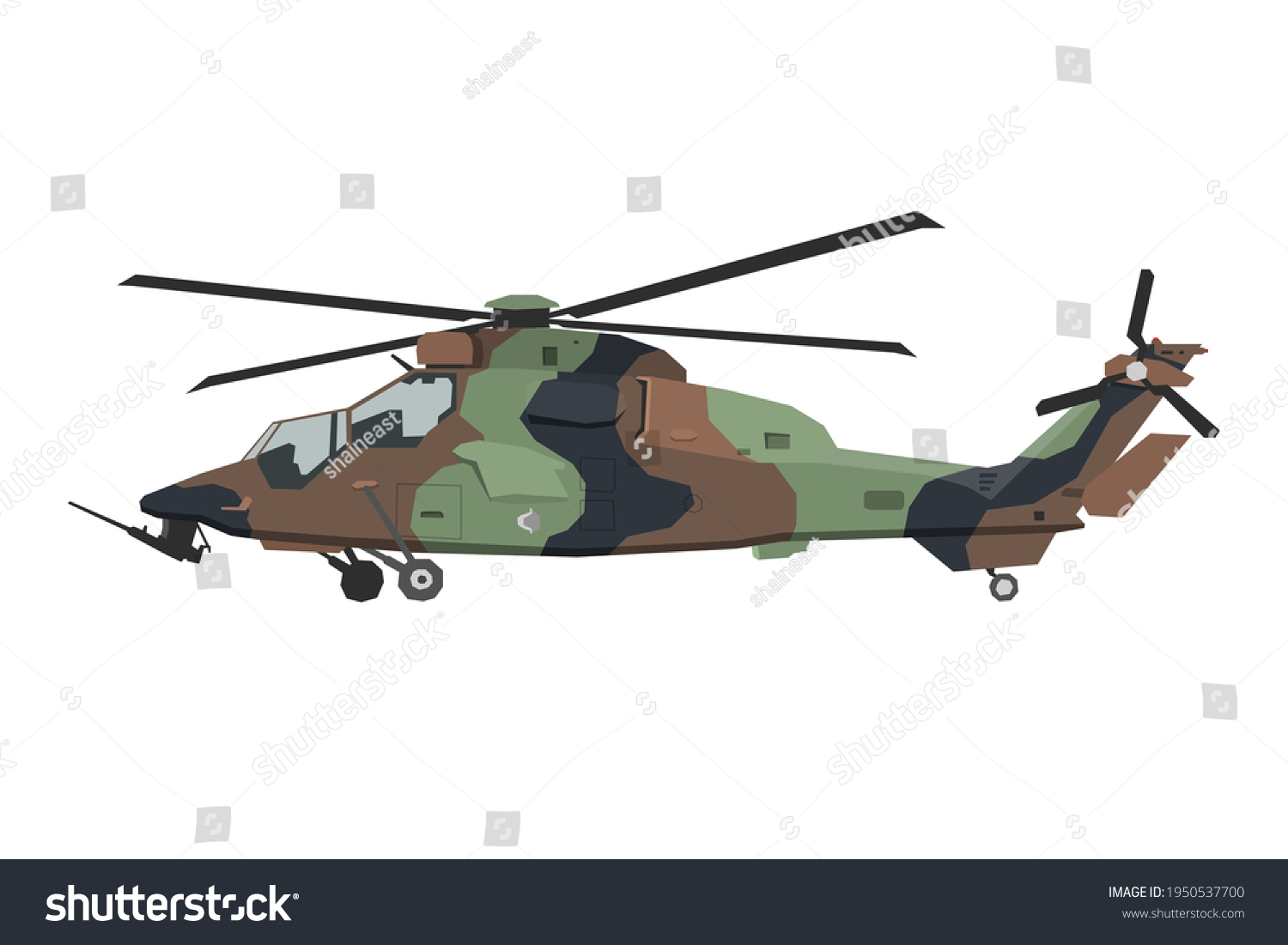 Military Helicopter Drawing Army Vehicle Cartoon Stock Vector (Royalty