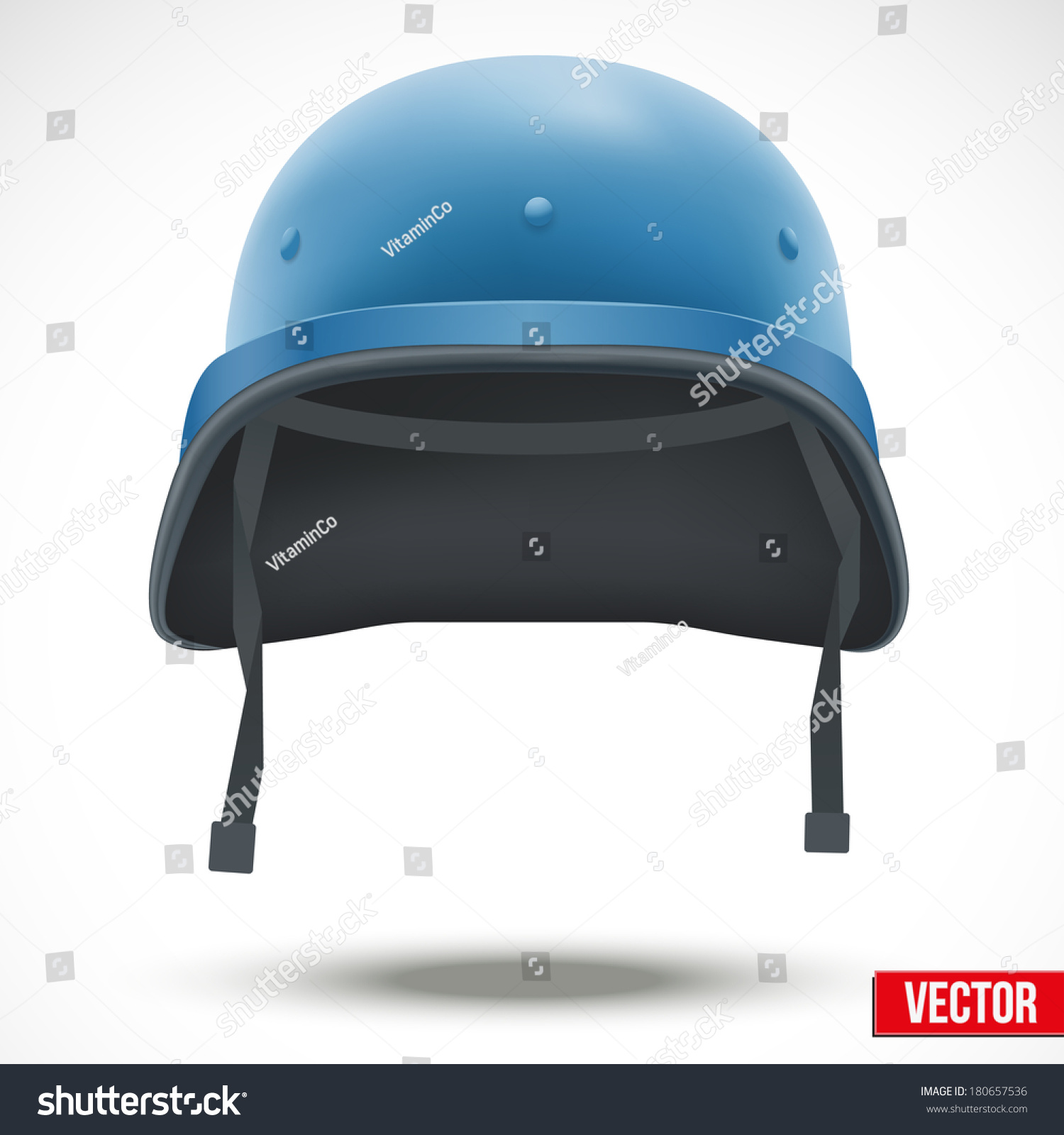 Military Helmet Troops Of United Nations. Vector Illustration. Metallic ...