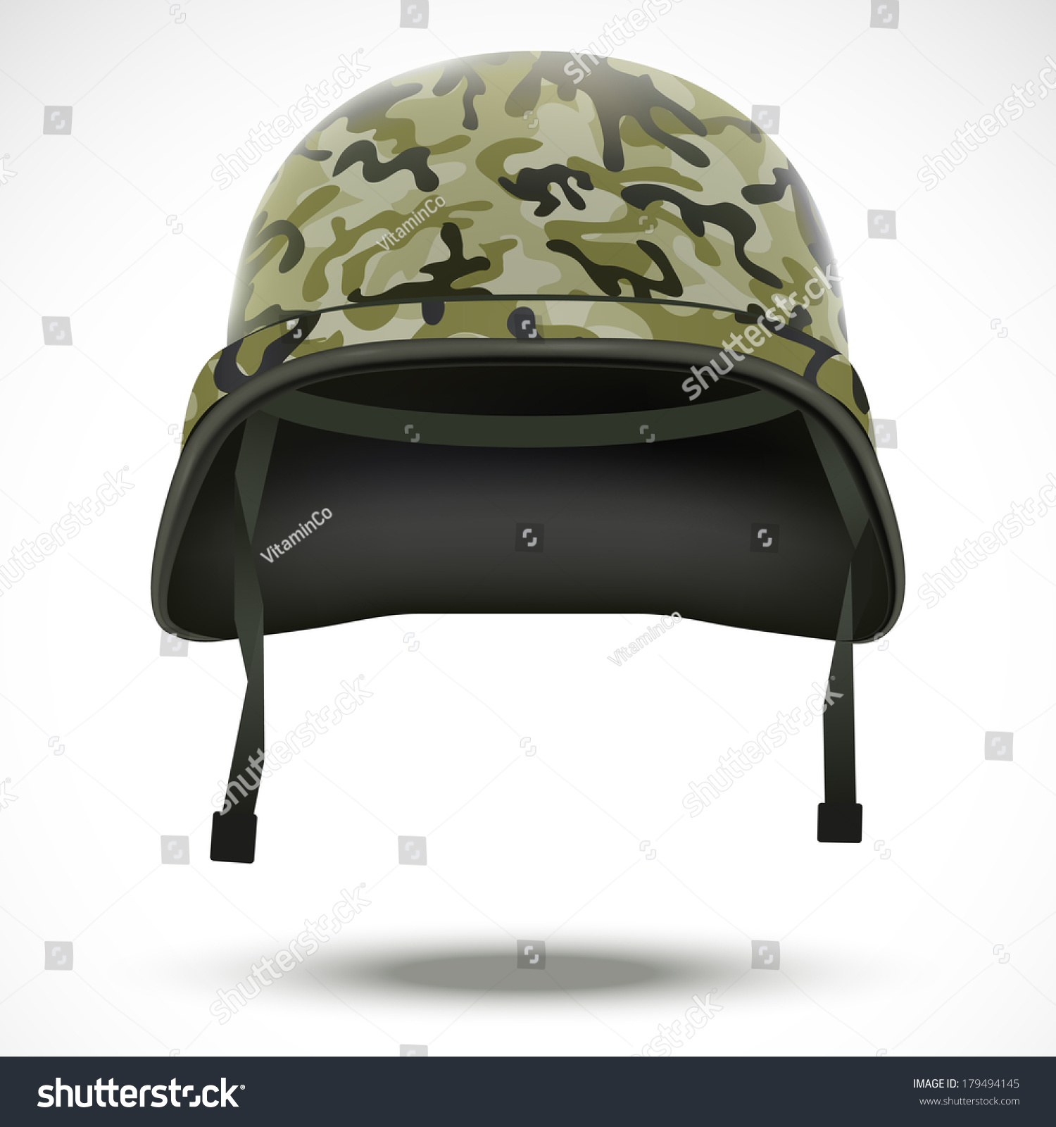 Military Helmet Camouflage Patterns Vector Illustration Stock Vector ...