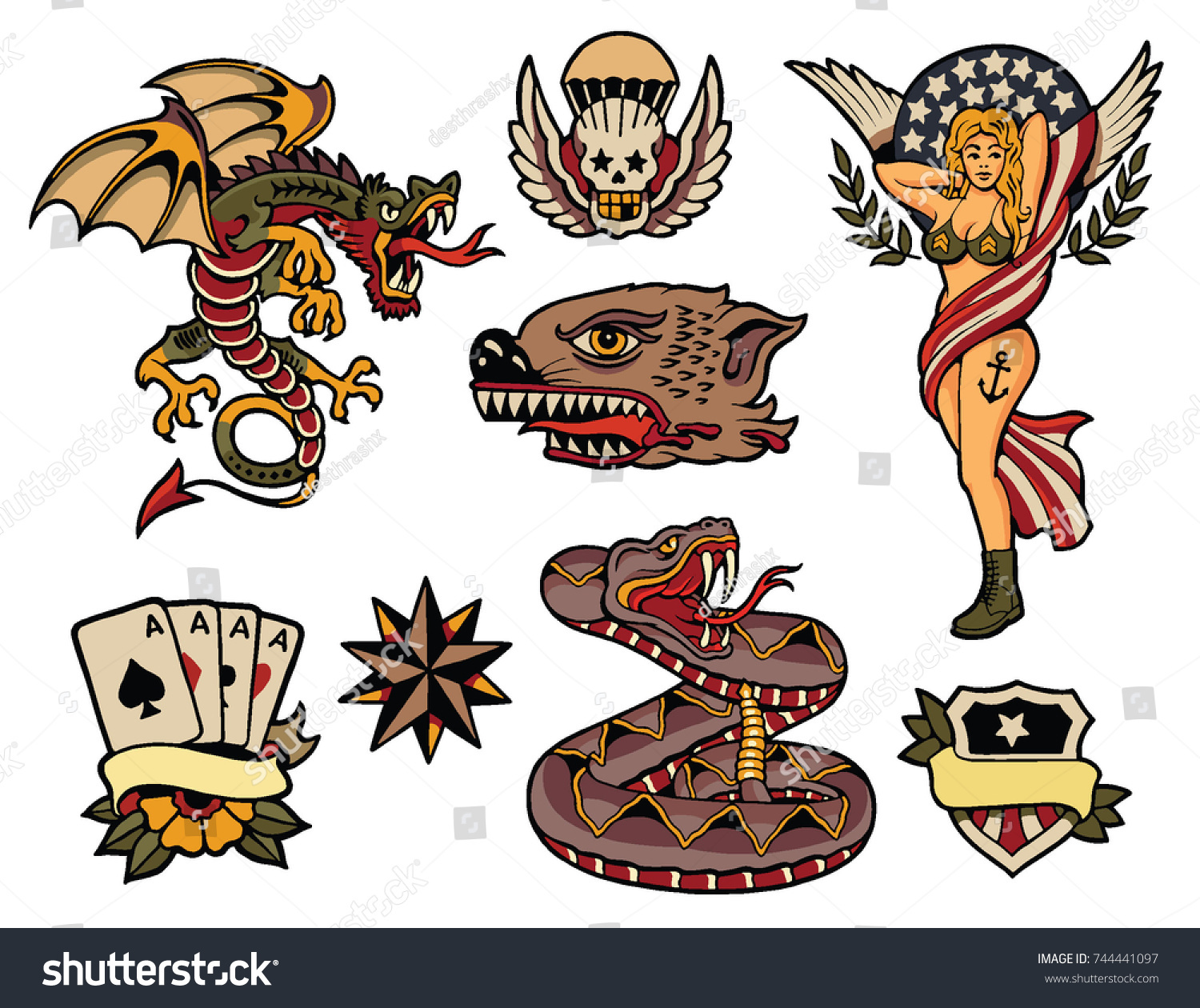 67 Army dragon tattoo Images, Stock Photos & Vectors | Shutterstock