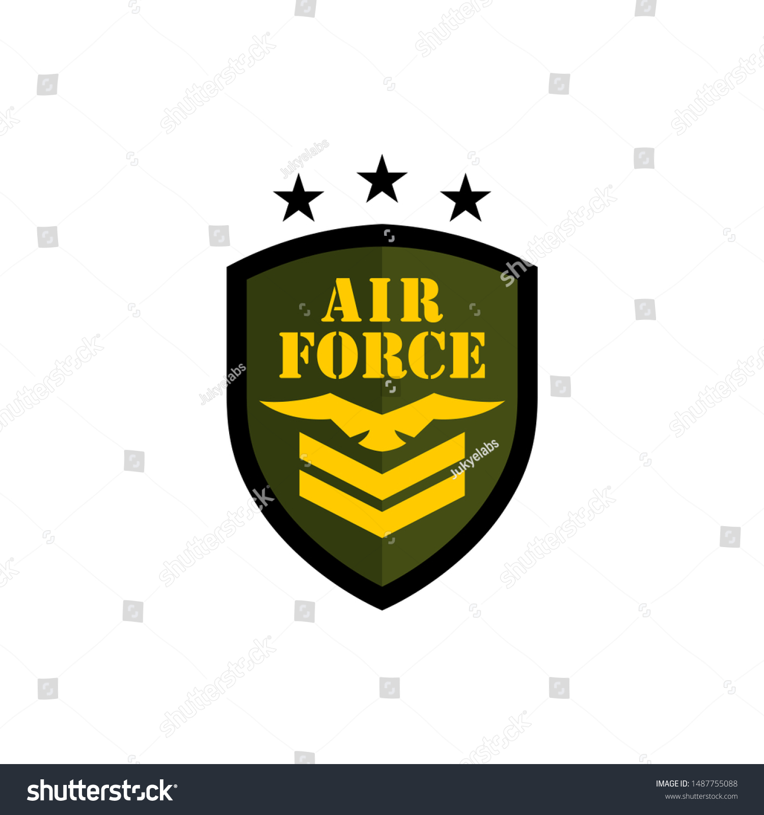 Military Logos Badges Army Symbols Stock Stock Vector (Royalty Free ...