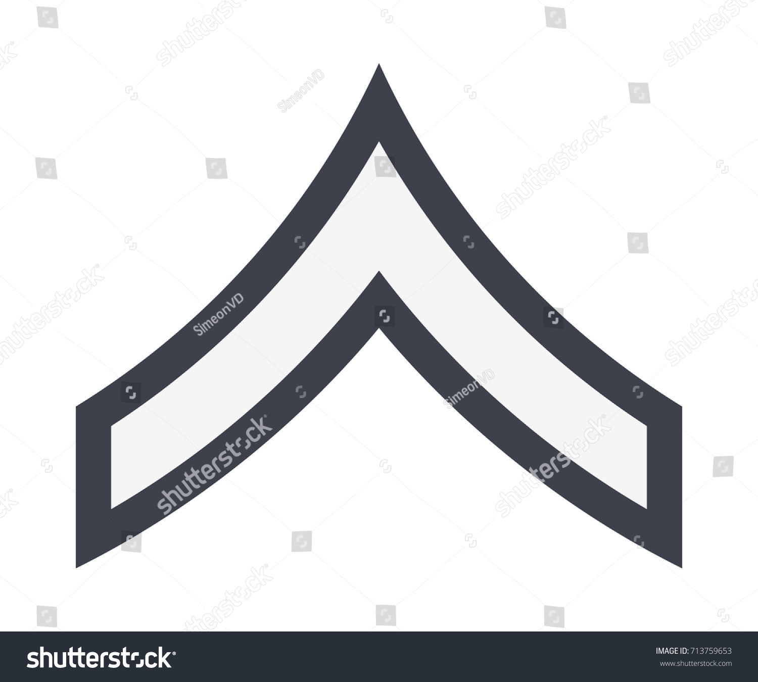 Military Ranks Insignia Stripes Chevrons Army Stock Vector (Royalty ...