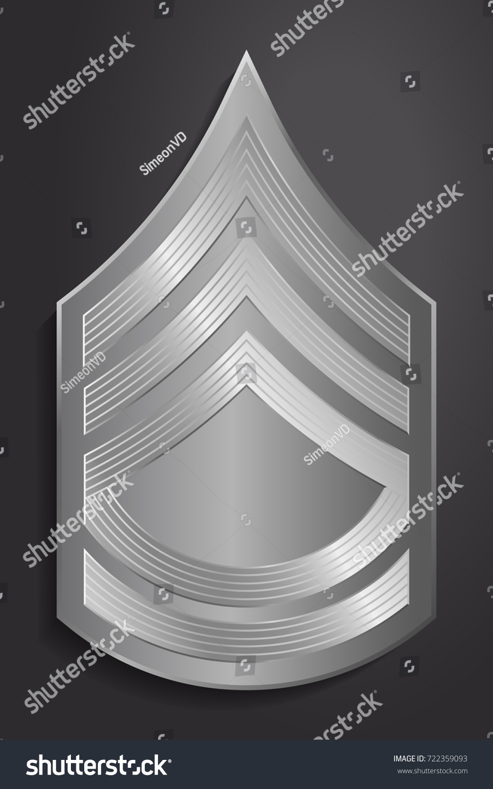 Military Ranks Insignia Stripes Chevrons Army Stock Vector (Royalty ...