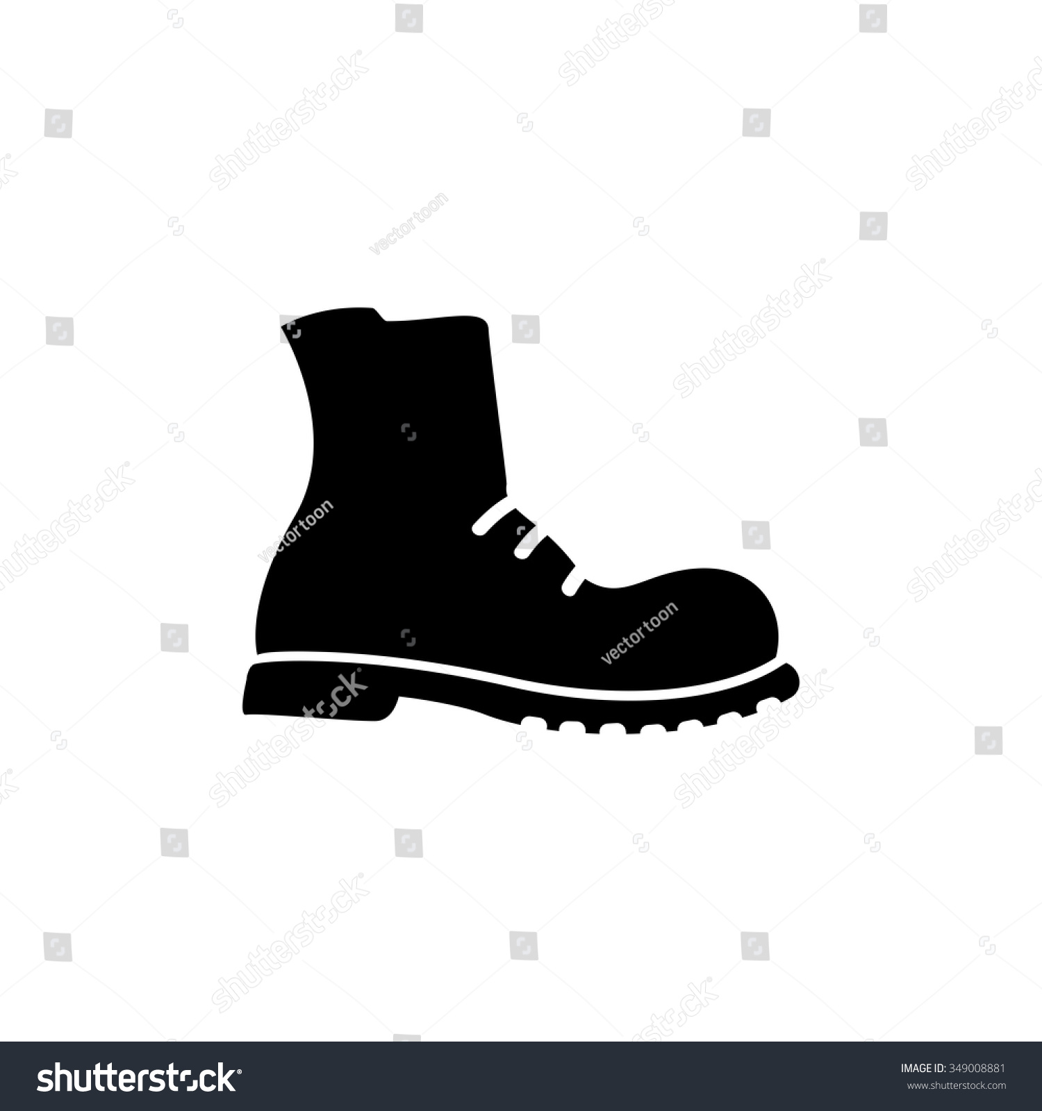 Military Shoes Icon Stock Vector (Royalty Free) 349008881