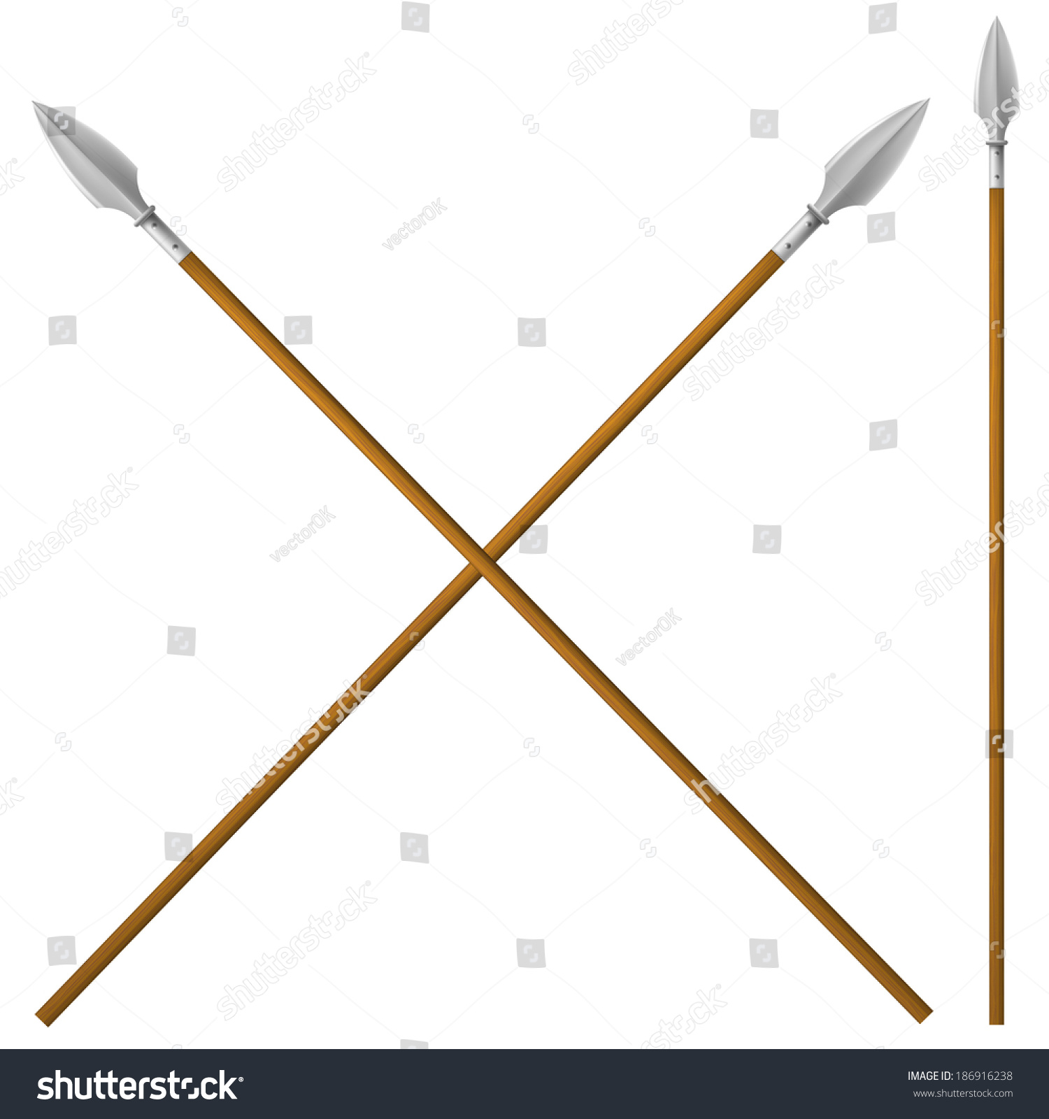 Military Spears Stock Vector 186916238 - Shutterstock